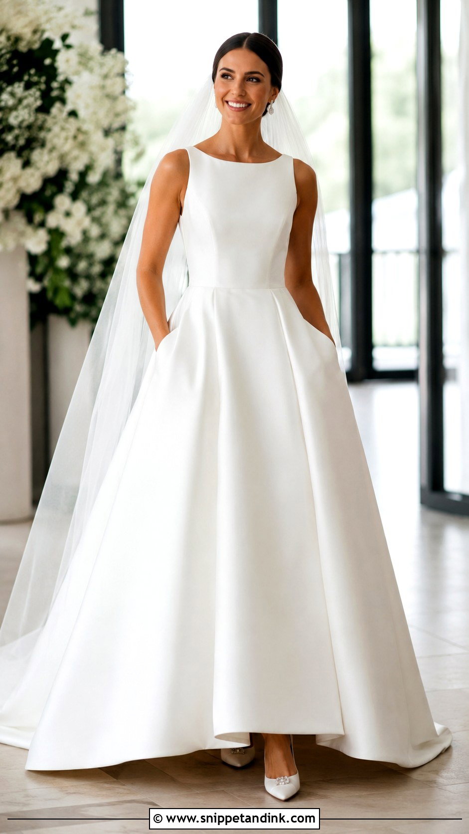 Satin Wedding Dress With Pockets - Snippet and Ink - 30 Satin Wedding Dresses