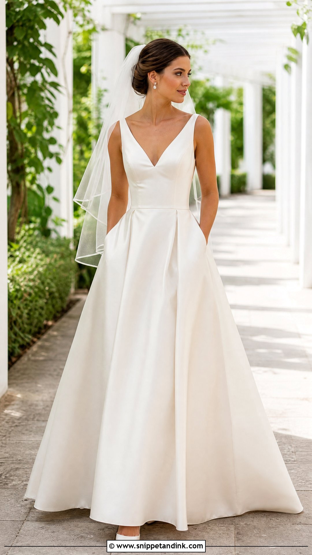 Satin Wedding Dress With Pockets - Snippet and Ink - 25 Satin Bridal Gowns