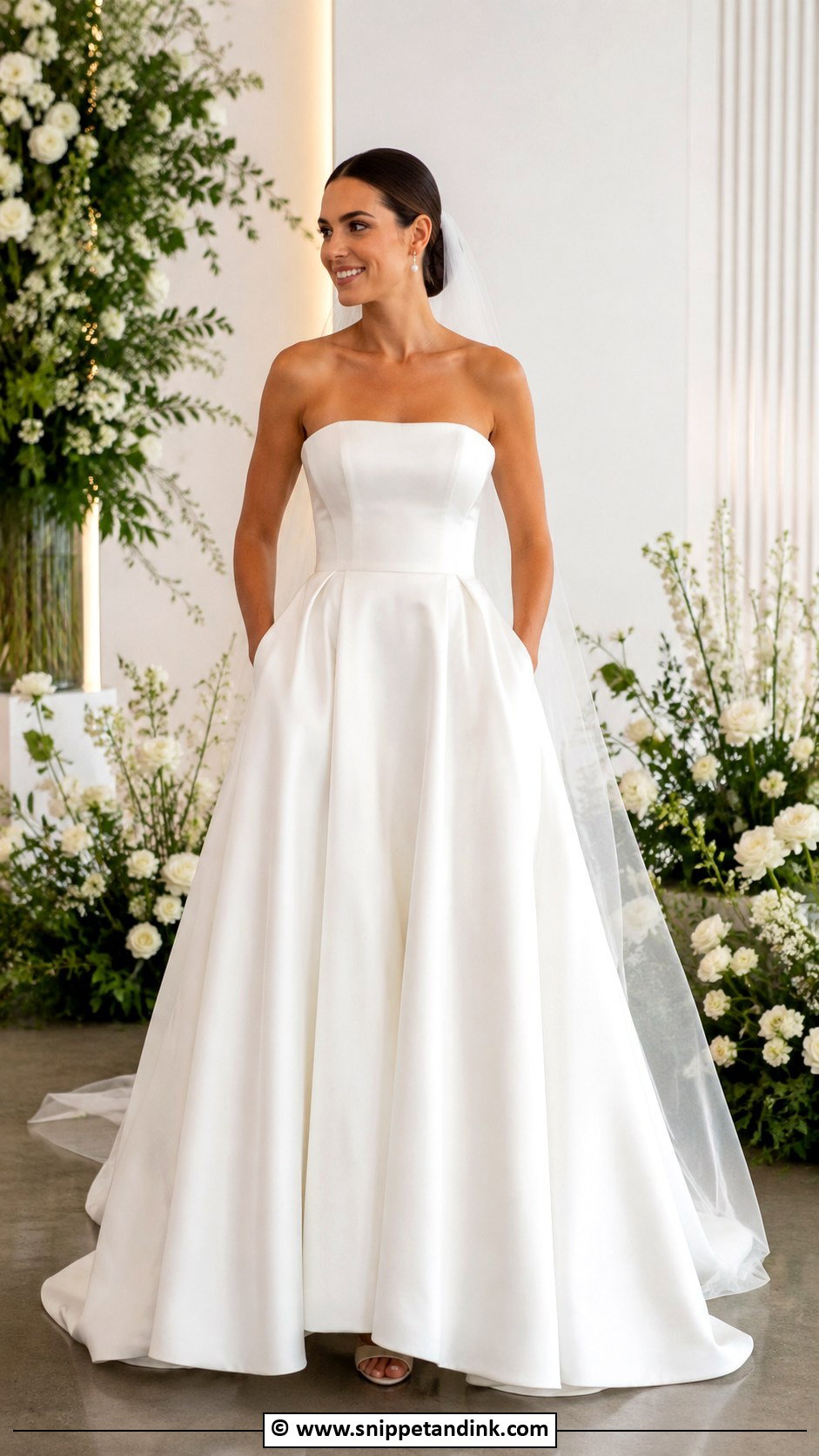 Satin Wedding Dress With Pockets - Snippet and Ink - 25 Elegant Satin Wedding Dress Ideas