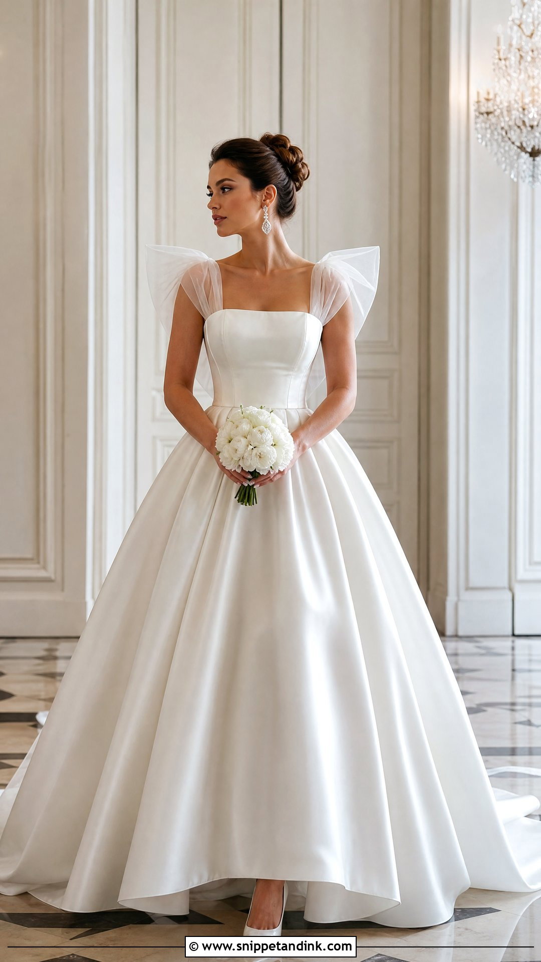 Satin Wedding Dress With Sheer Wings - Snippet and Ink - 20 Wedding Dress with Wings Ideas