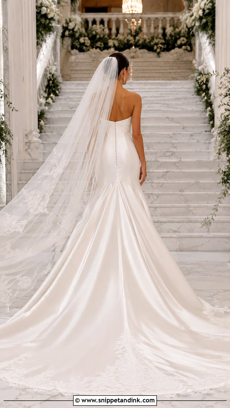 Satin Wedding Dress With Train - Snippet and Ink - 30 Satin Wedding Dresses