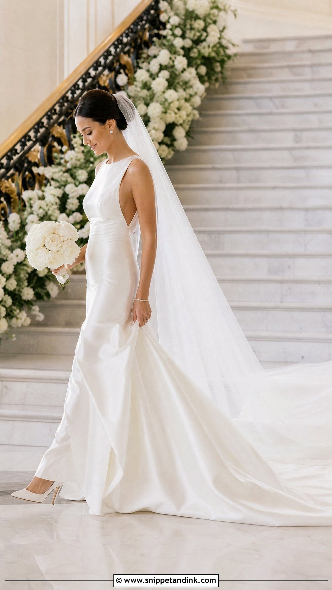 Satin Wedding Dress With Train - Snippet and Ink - 25 Satin Bridal Gowns