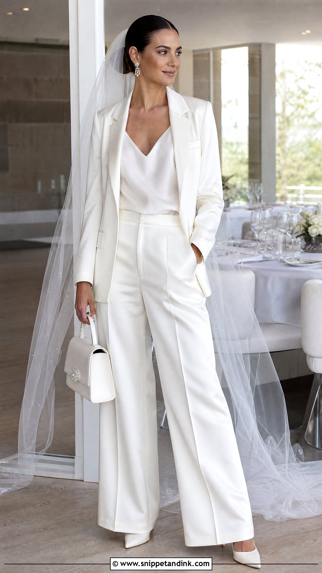 Satin Wedding Suit - Snippet and Ink - 20 Wedding Dress Suits for Bride