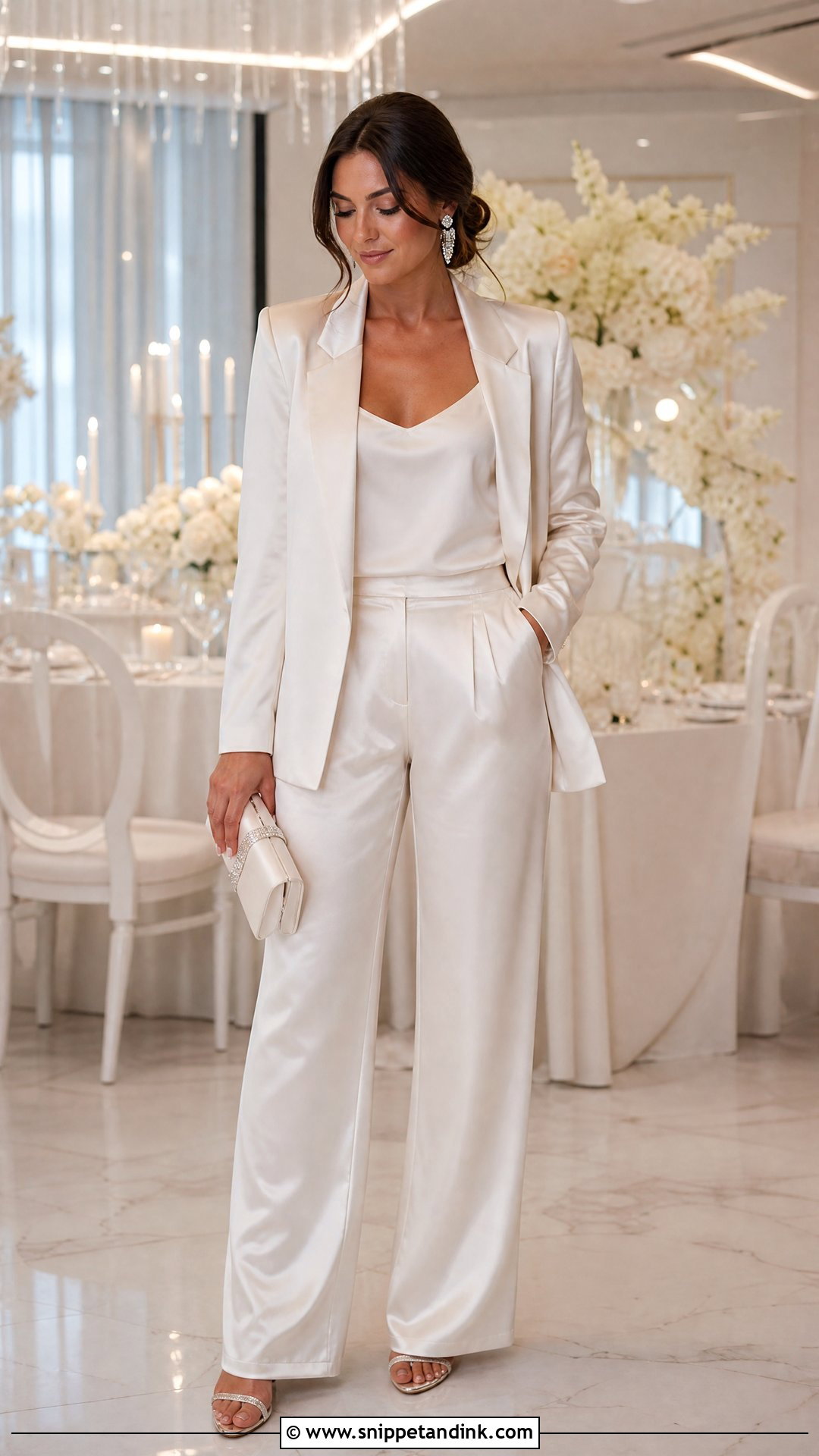 Satin Wedding Suit For Women - Snippet and Ink - 25 Female Wedding Suit Ideas
