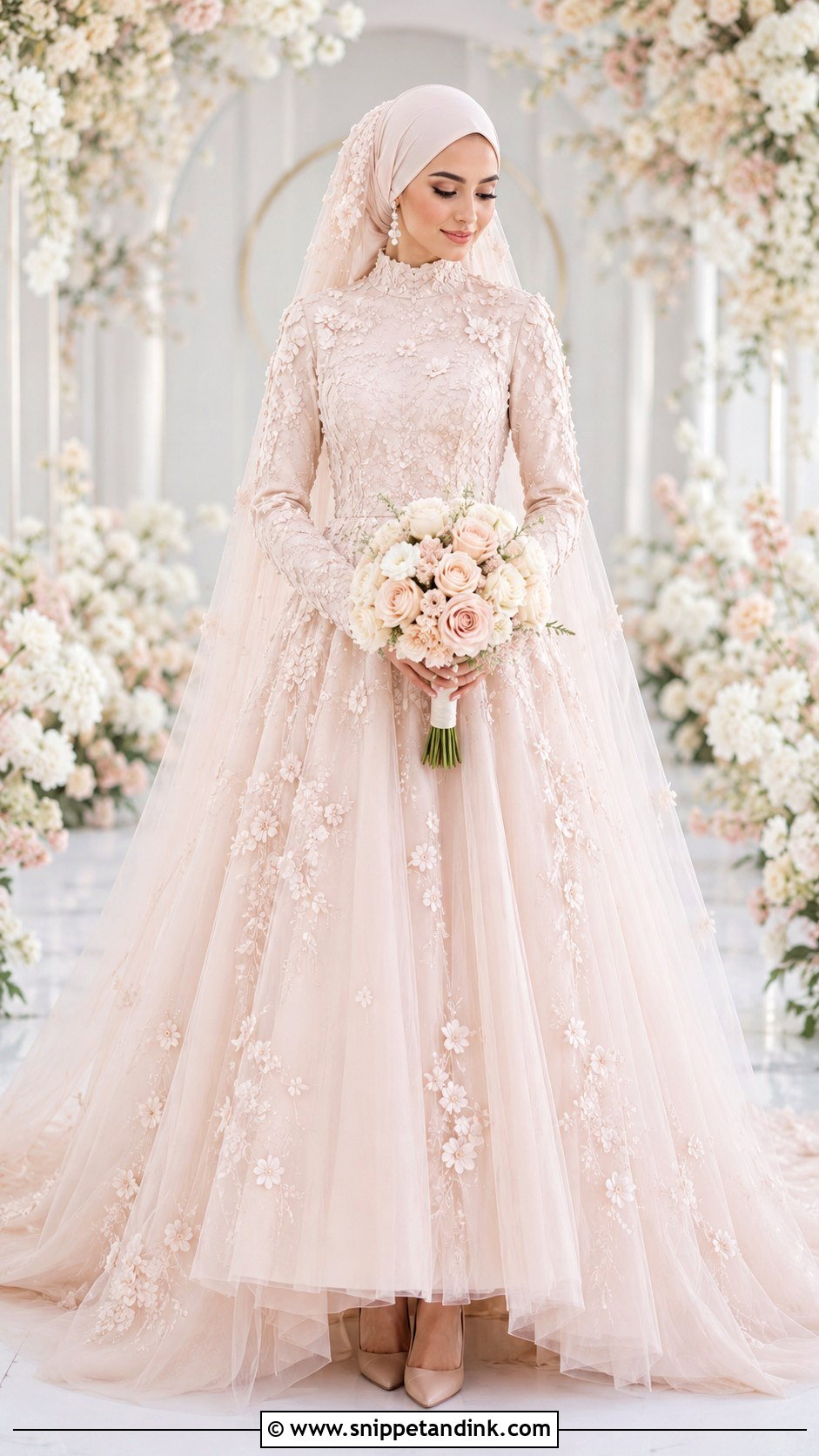 Saudi Blush Wedding Dress - Snippet and Ink - 25 Saudi Wedding Dress Ideas