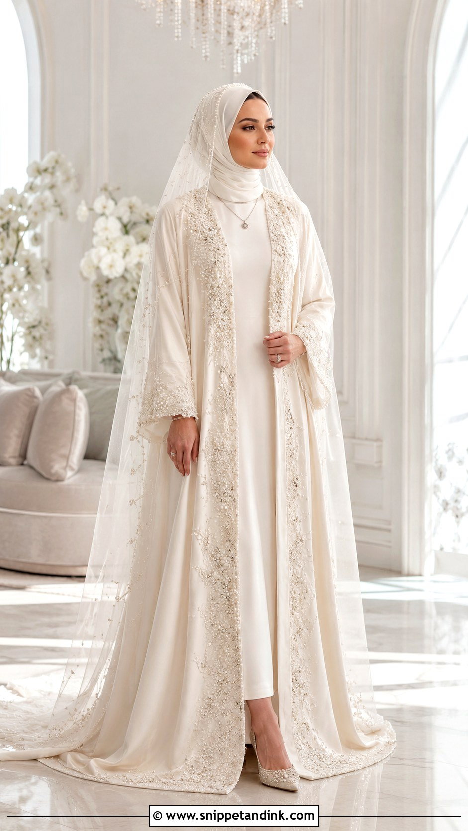 Saudi Bridal Abaya Wedding Dress - Snippet and Ink - 25 Saudi Wedding Dress Ideas