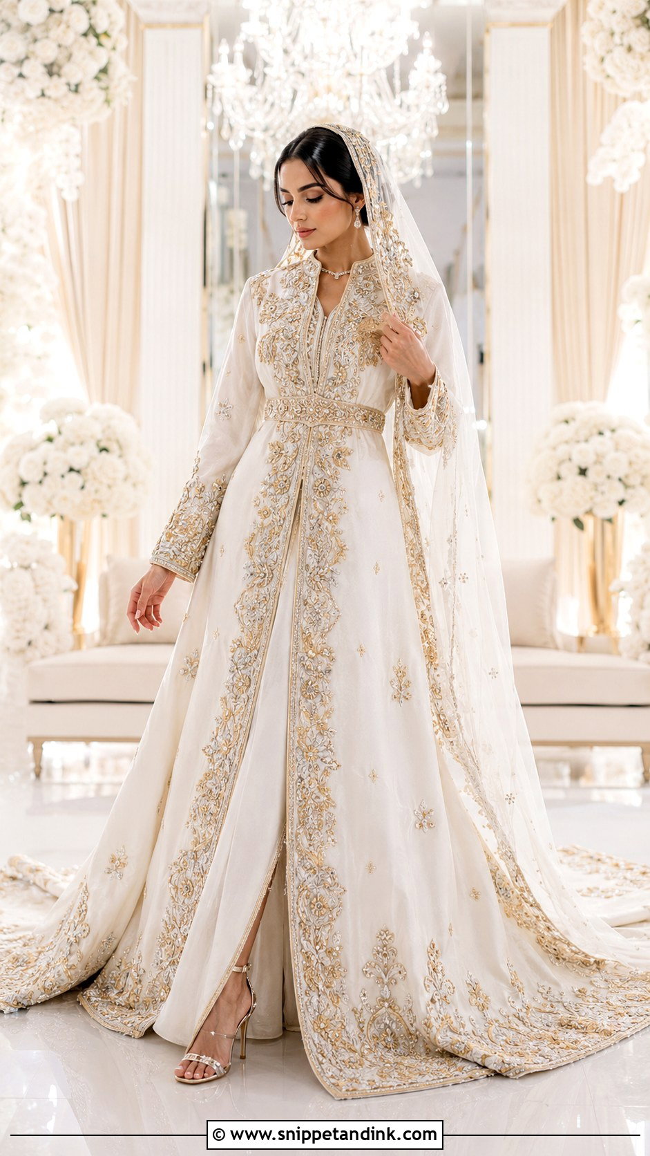 Saudi Embroidered Wedding Dress - Snippet and Ink - 25 Saudi Wedding Dress Ideas