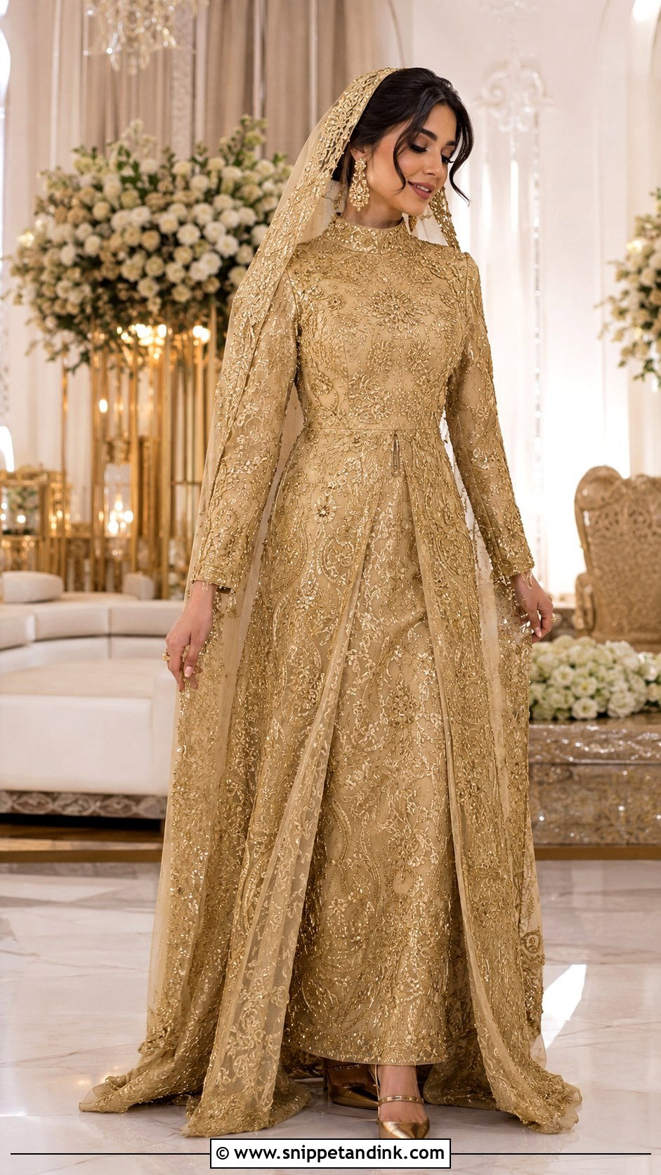 Saudi Gold Wedding Dress - Snippet and Ink - 25 Saudi Wedding Dress Ideas