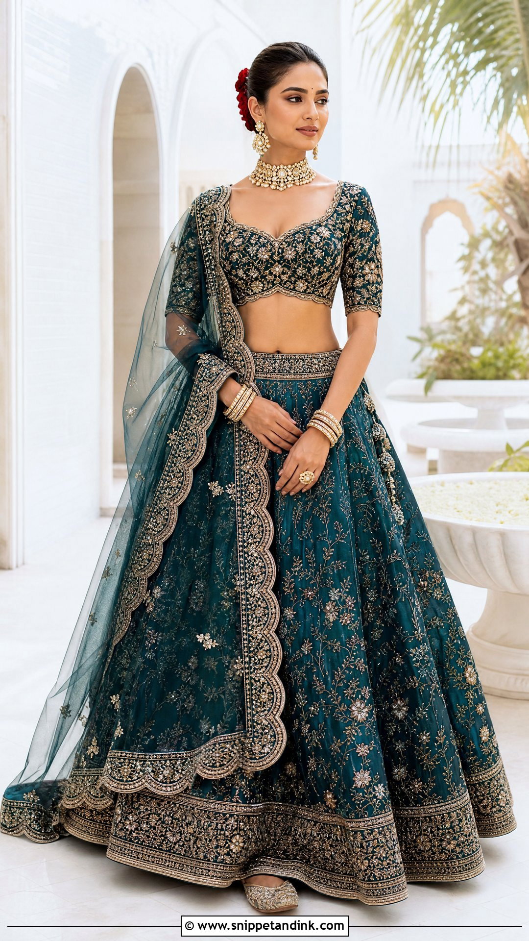 Scalloped Bridal Blouse Neck Design - Snippet and Ink - 20 Latest Bridal Blouse Neck Designs