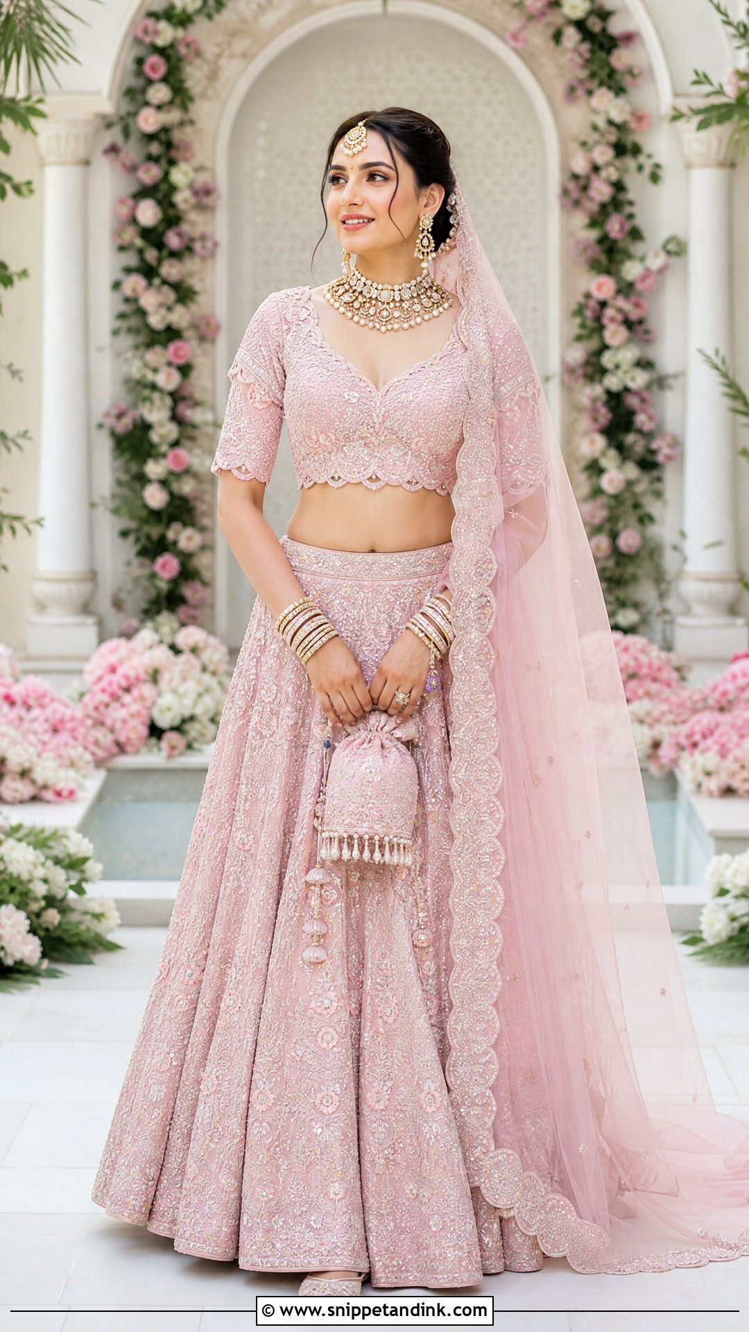 Scalloped Bridal Lehenga Blouse - Snippet and Ink - 20 Bridal Lengha Blouse Designs