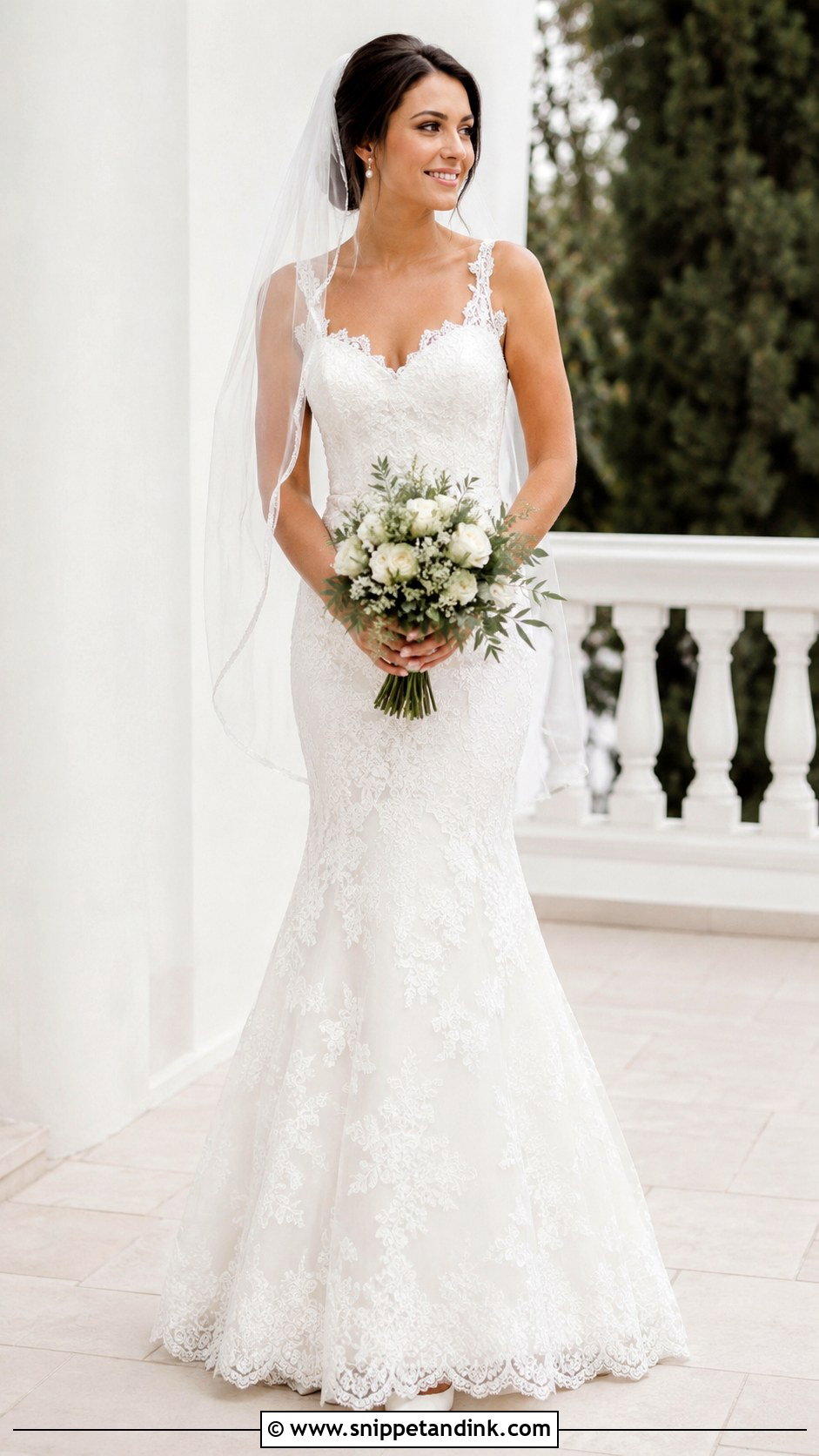 Scalloped Lace Hem Wedding Dress - Snippet and Ink - 20 Wedding Dress Details Ideas