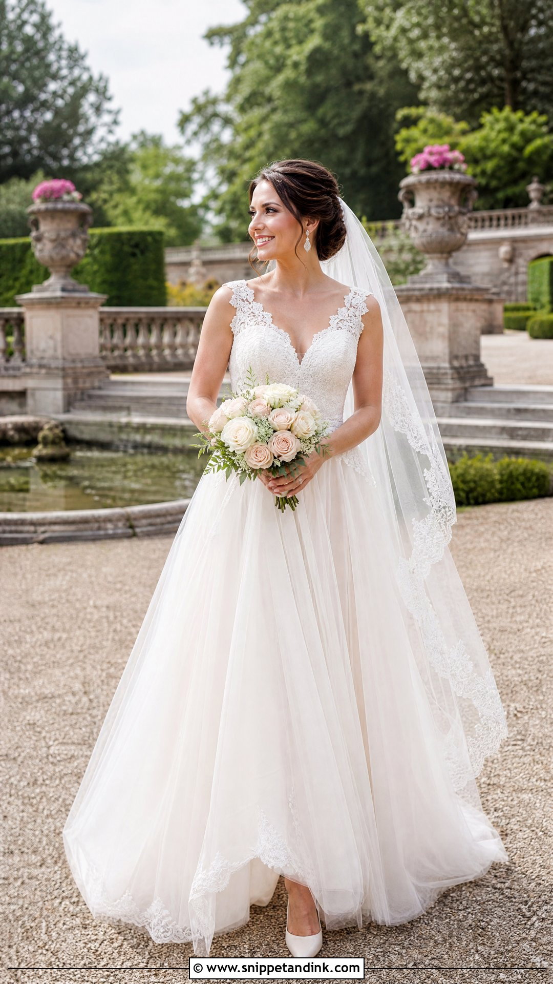 Scalloped Lace Strap Wedding Dress - Snippet and Ink - 20 Wedding Dresses Straps
