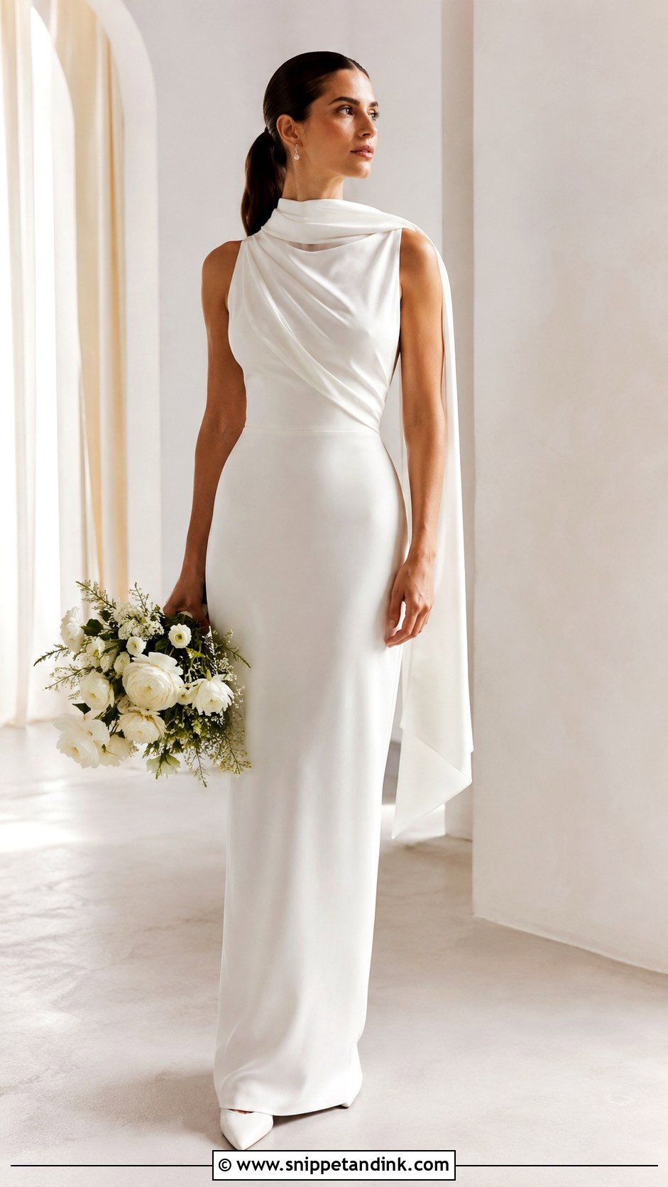 Scarf Neck Wedding Dress - Snippet and Ink - 25 Wedding Dress Neckline Ideas