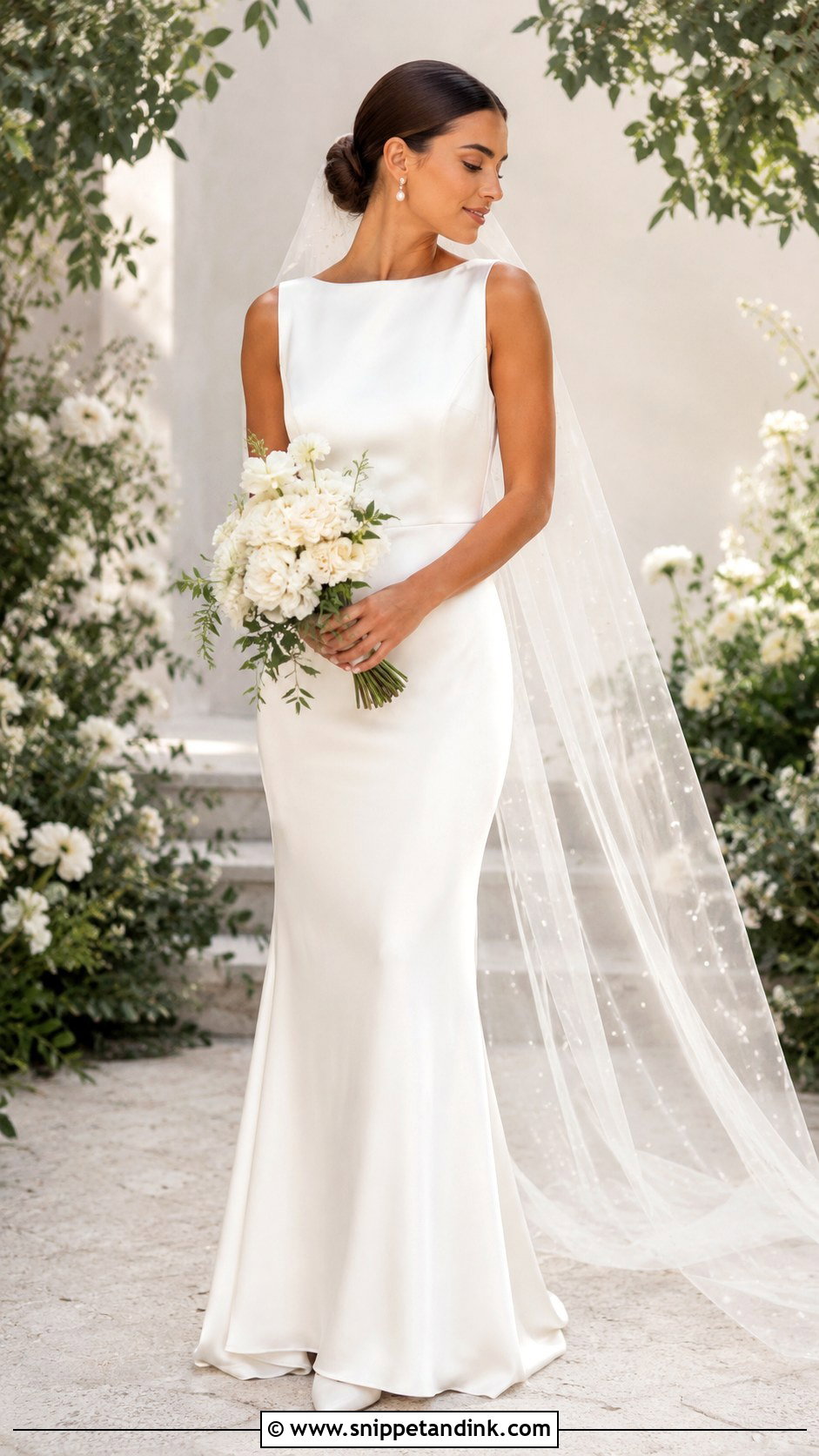 Scattered Pearl Beaded Veil - Snippet and Ink - 25 Beaded Veil Ideas