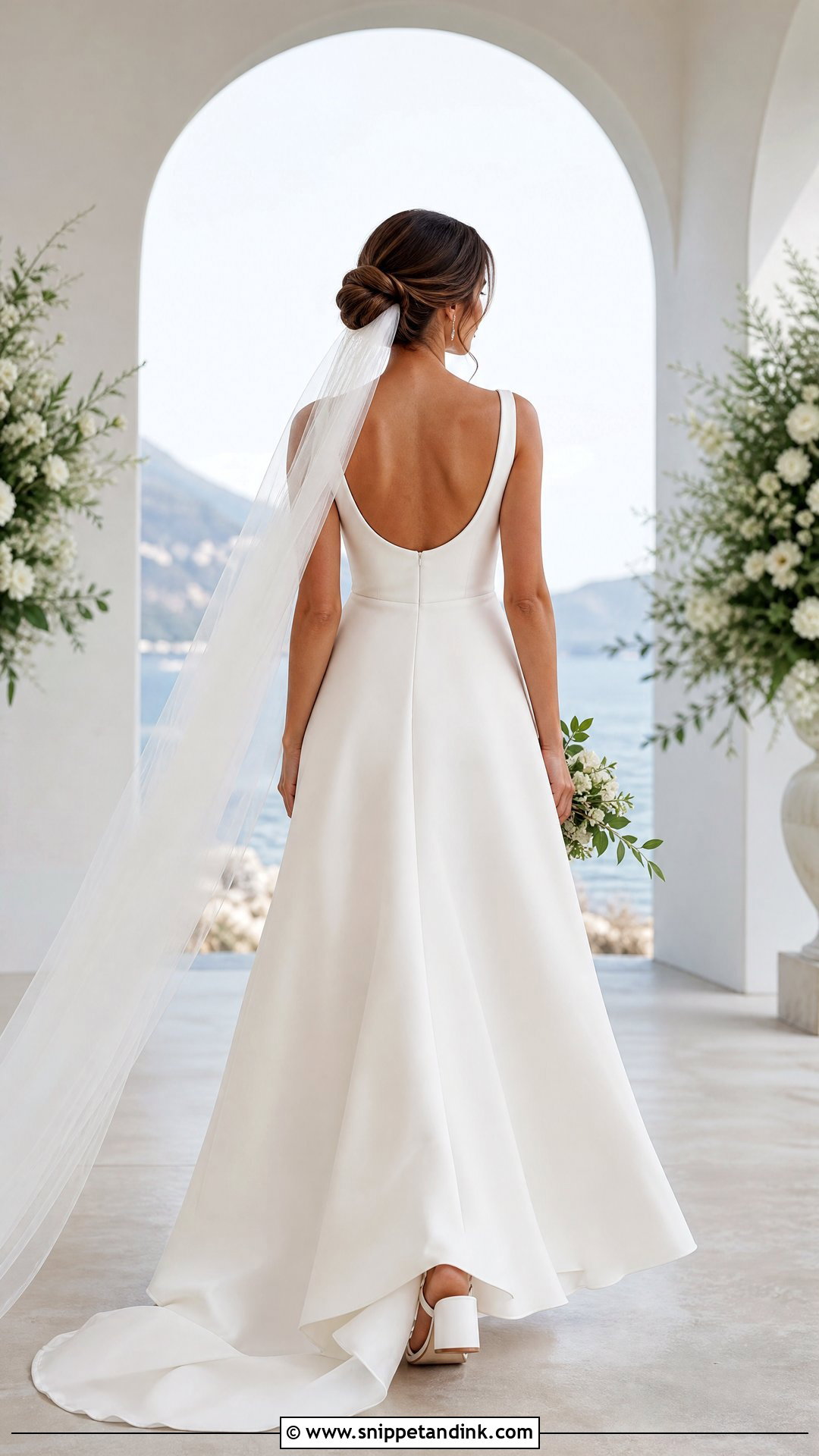 Scoop Back A Line Wedding Dress - Snippet and Ink - 20 Wedding Dresses Back Detail