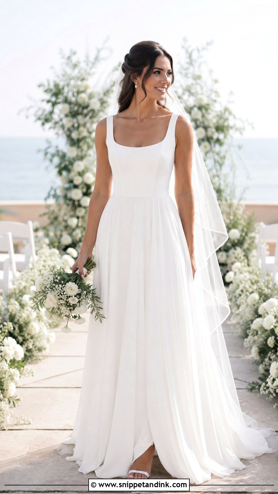 Scoop Neck A Line Corset Wedding Dress - Snippet and Ink - 20 A Line Corset Wedding Dress Ideas