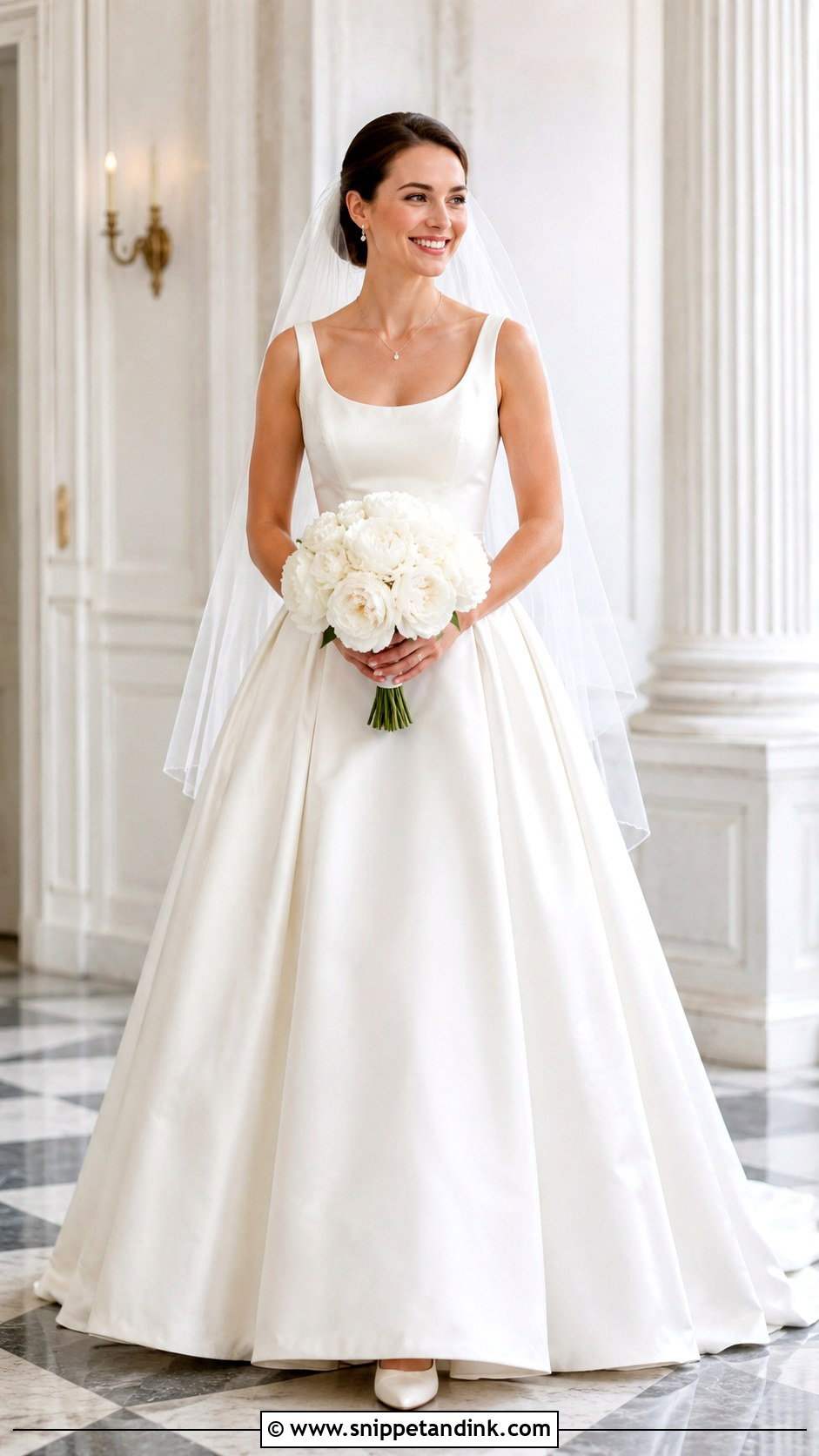 Scoop Neck Ball Gown Wedding Dress - Snippet and Ink - 20 Ball Wedding Dress Ideas