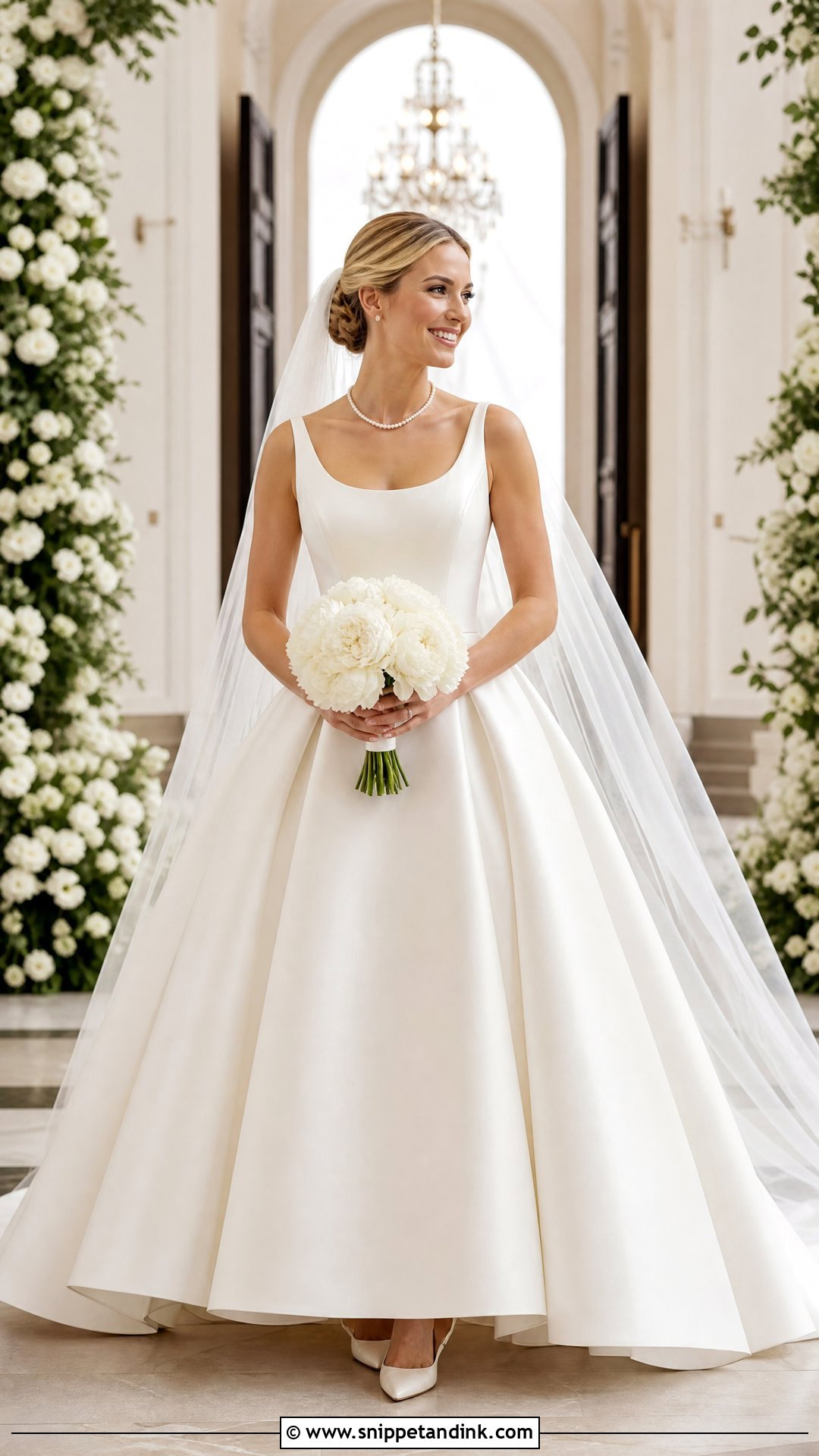Scoop Neck Ball Gown Wedding Dress - Snippet and Ink - 20 Simple Ball Gown Wedding Dress Ideas
