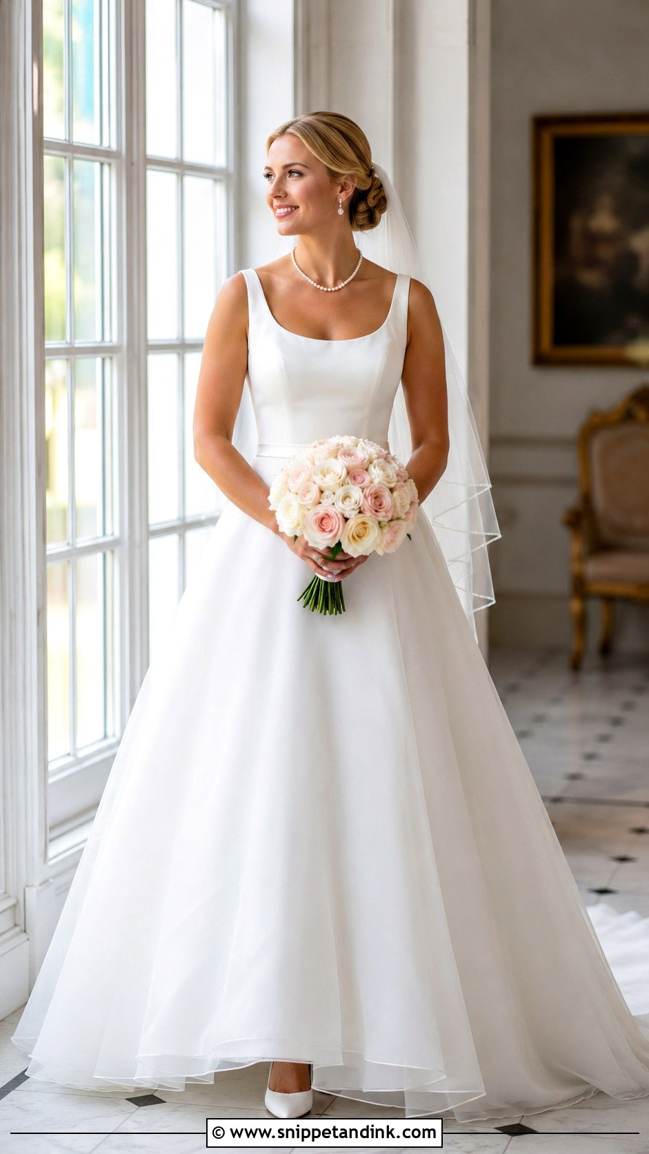 Scoop Neck Bridal Wedding Gown - Snippet and Ink - 20 Bridal Wedding Gowns