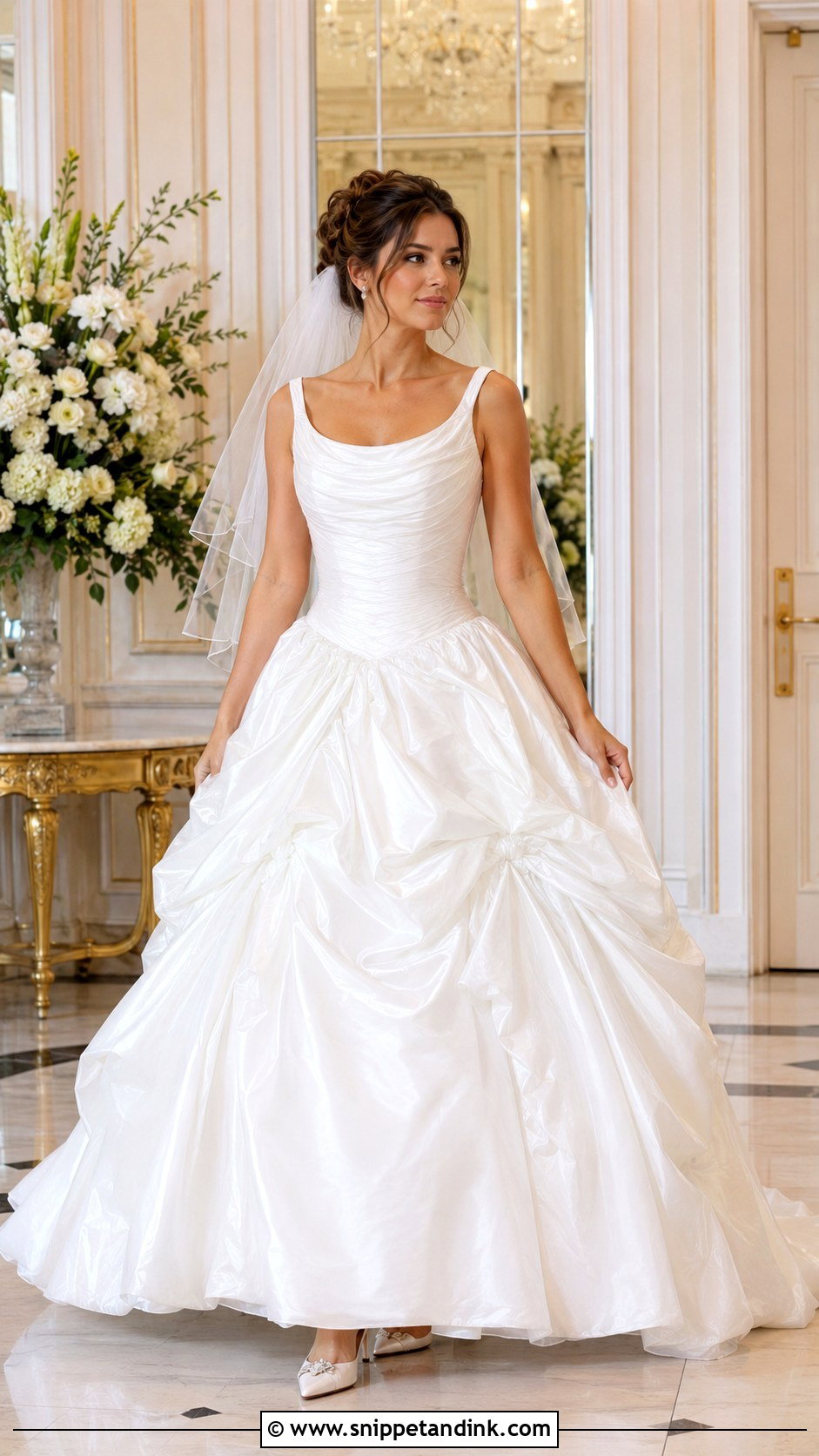 Scoop Neck Corset Ball Gown Wedding Dress - Snippet and Ink - 20 Corset Ball Gown Wedding Dress Ideas