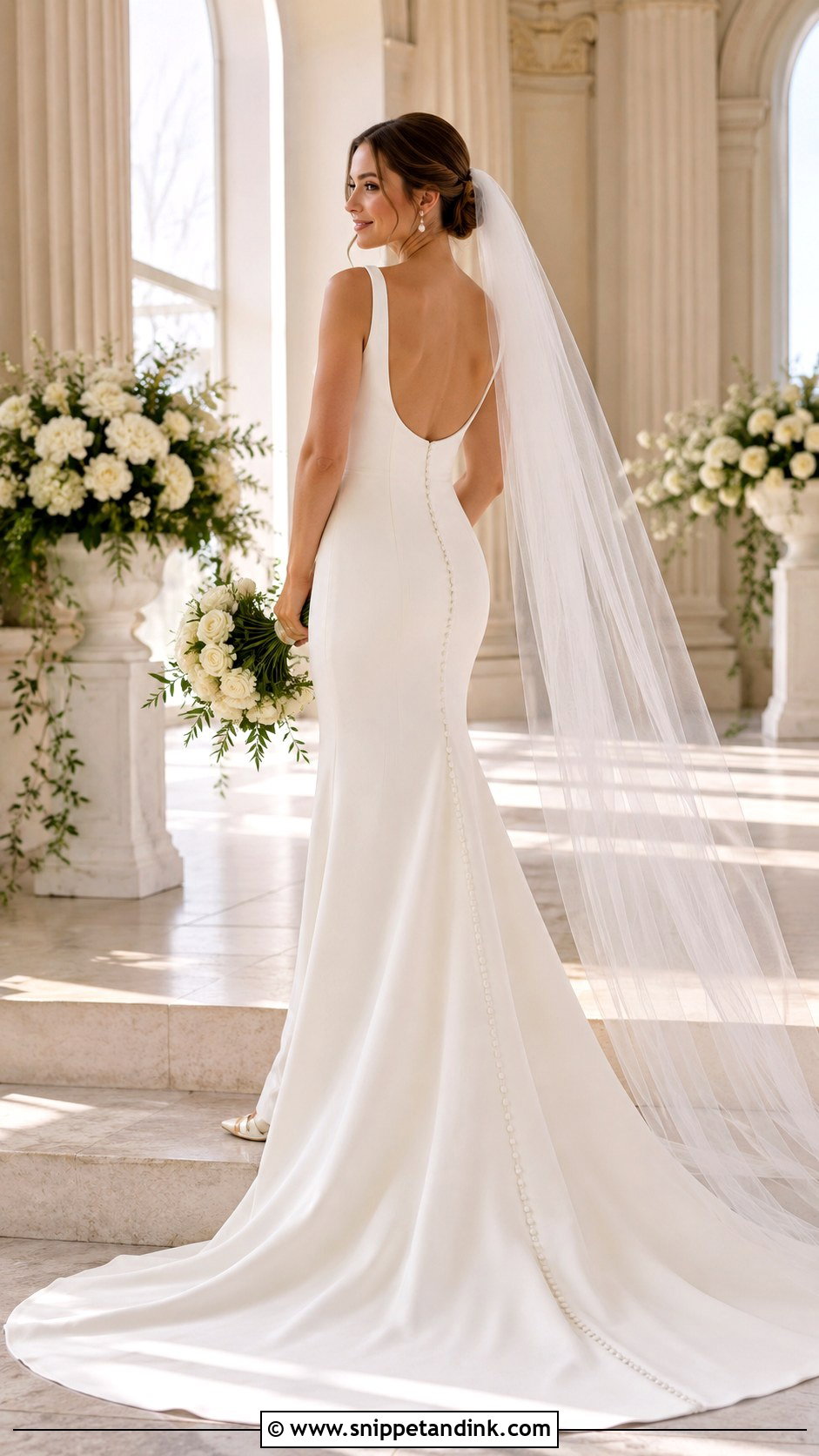 Scoop Neck Open Back Wedding Dress - Snippet and Ink - 25 Scoop Neck Wedding Dress Ideas