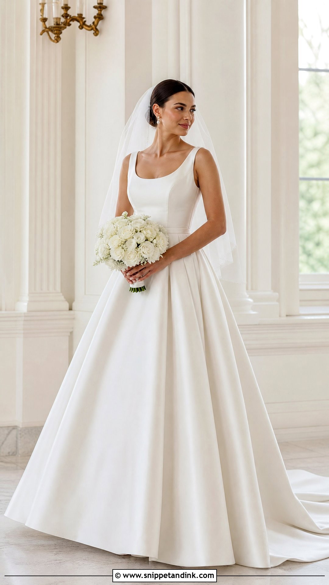 Scoop Neck Princess Ballgown Wedding Dress - Snippet and Ink - 20 Wedding Dress Princess Ballgown Ideas
