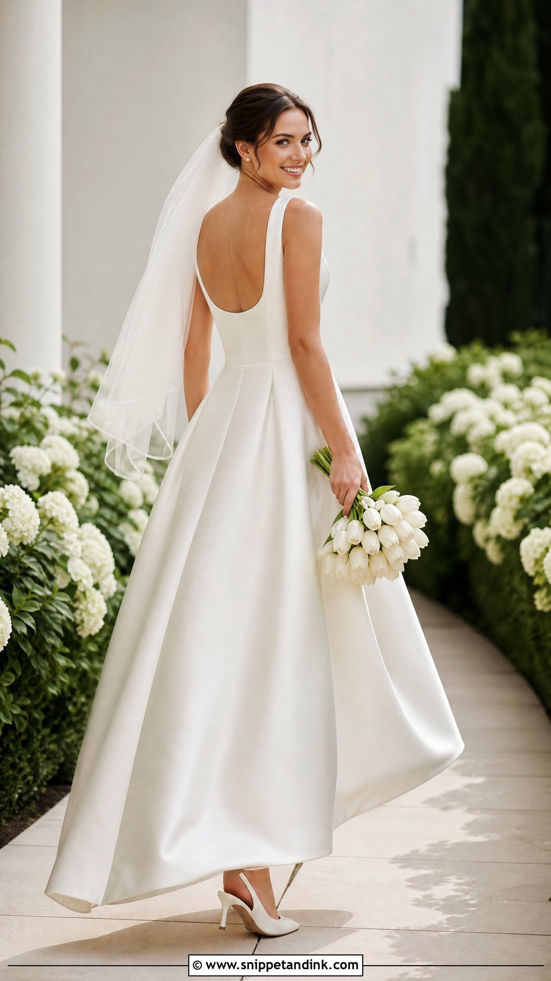 Scoop Neck Satin Tank Wedding Dress - Snippet and Ink - 20 Plain Satin Wedding Dress Ideas