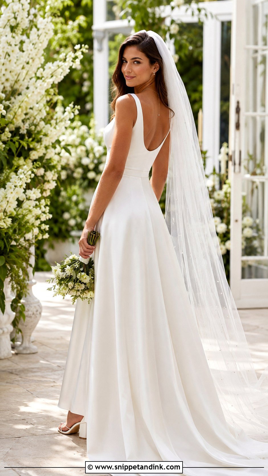 Scoop Neck Satin Wedding Dress - Snippet and Ink - 20 Classy Modern Simple Wedding Dress Ideas
