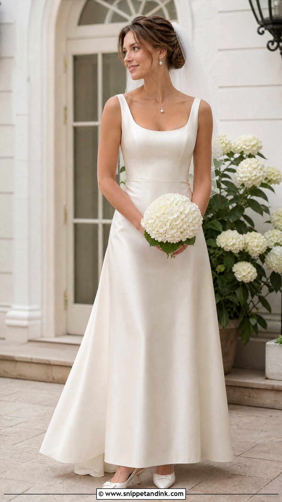 Scoop Neck Satin Wedding Dress - Snippet and Ink - 20 Romantic Simple Elegant Wedding Dress Ideas