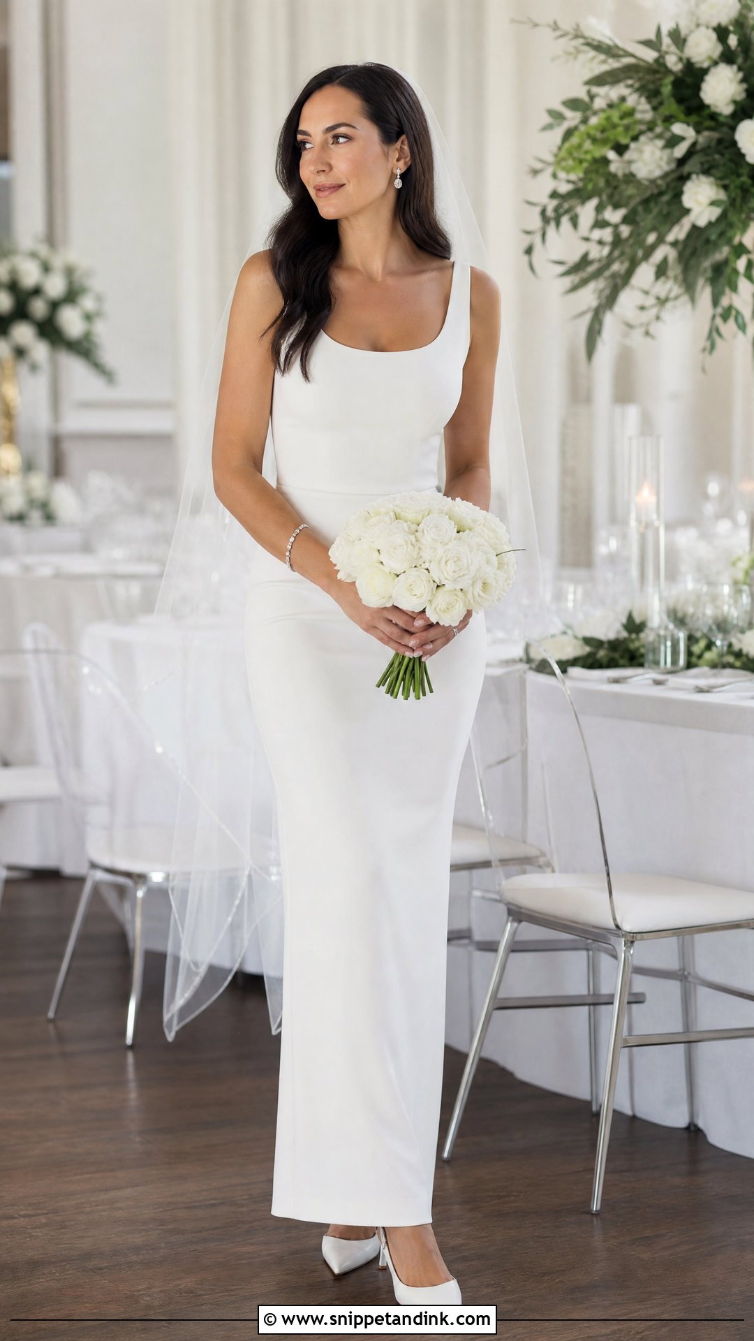 Scoop Neck Sheath Wedding Dress - Snippet and Ink - 20 Simple Sheath Wedding Dress Ideas