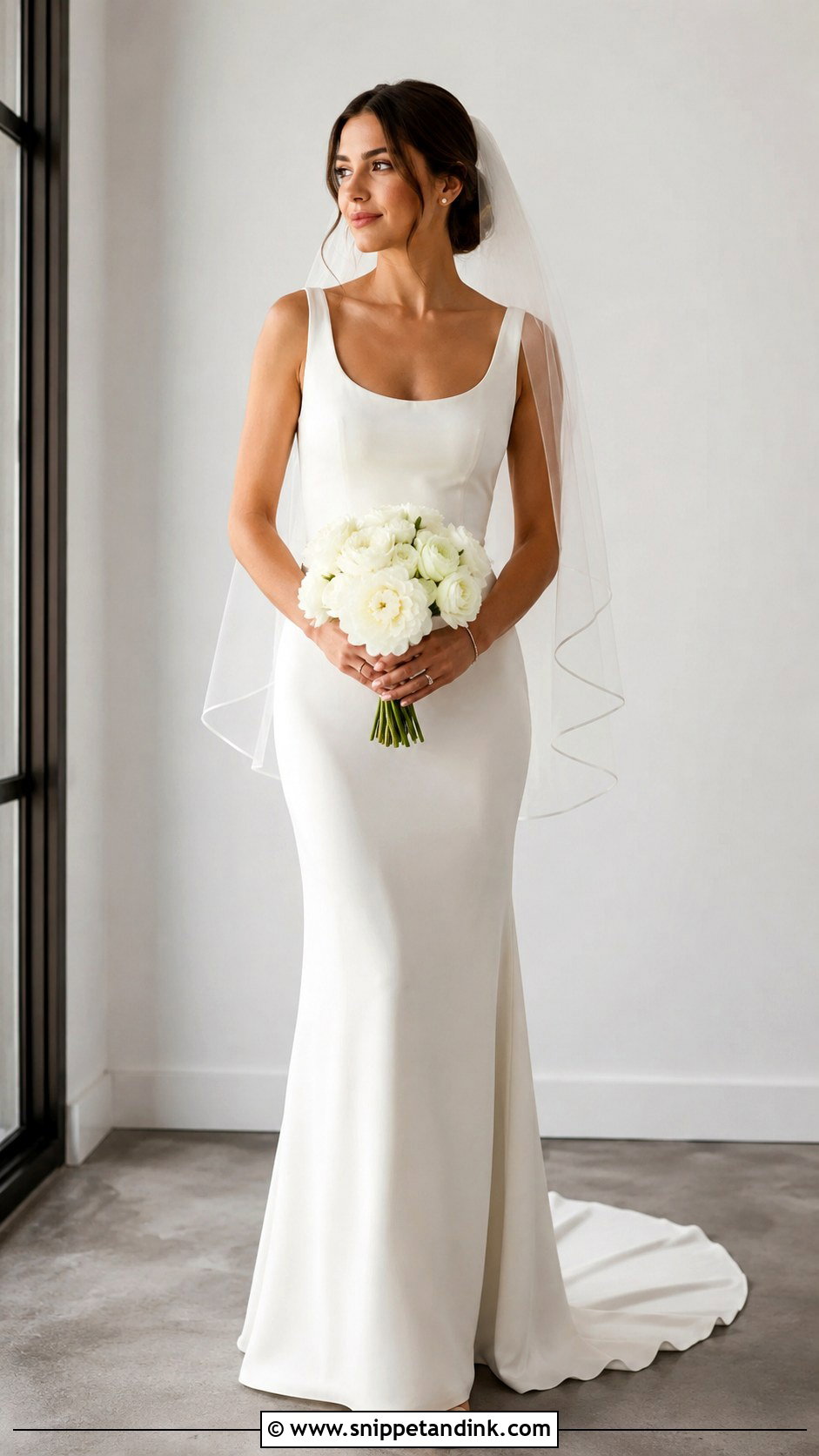 Scoop Neck Sheath Wedding Dress - Snippet and Ink - 25 Scoop Neck Wedding Dress Ideas