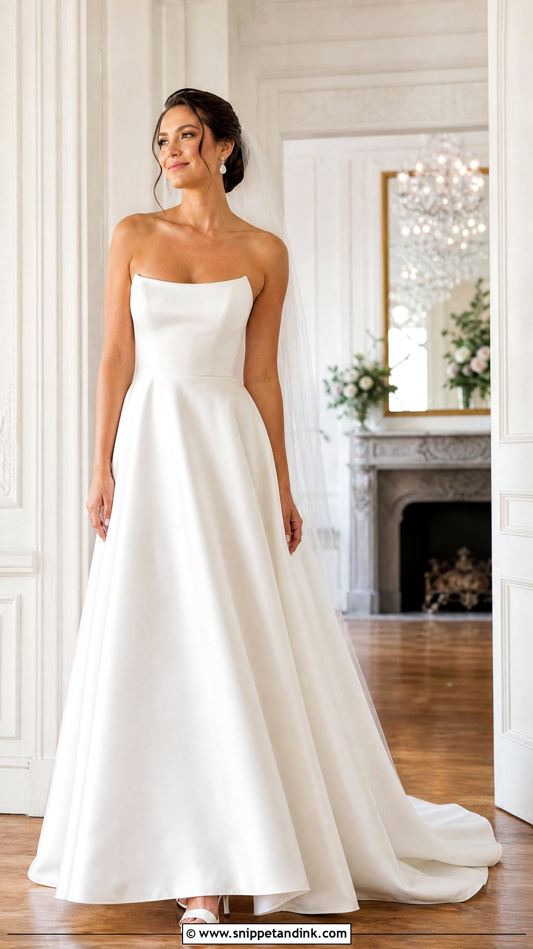 Scoop Neck Tube Wedding Gown - Snippet and Ink - 20 Tube Wedding Gown Ideas