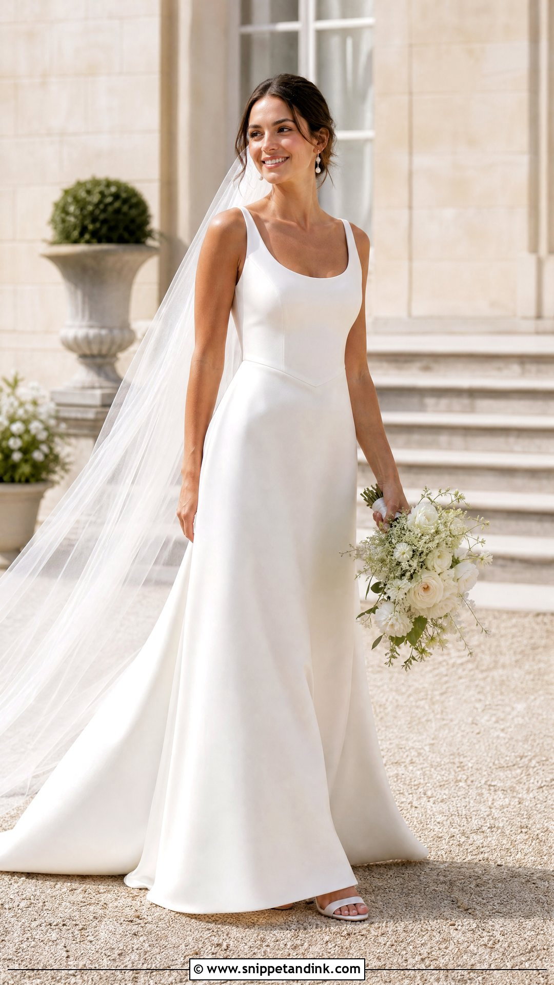 Scoop Neck V Waist Wedding Dress - Snippet and Ink - 25 V Waist Wedding Dress Ideas