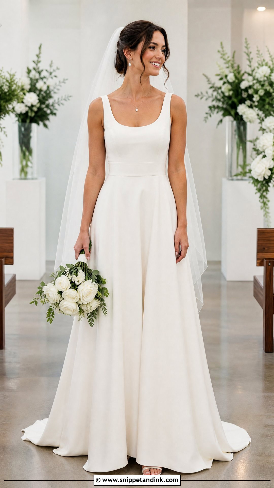 Scoop Neck Wedding Dress - Snippet and Ink - 20 Small Bust Wedding Dresses