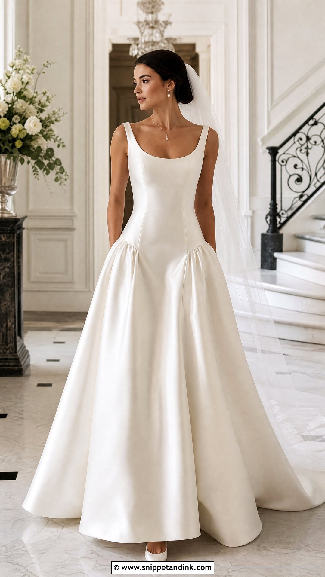 Scoop Neck Wedding Dress - Snippet and Ink - 20 Wedding Bridal Dress Ideas