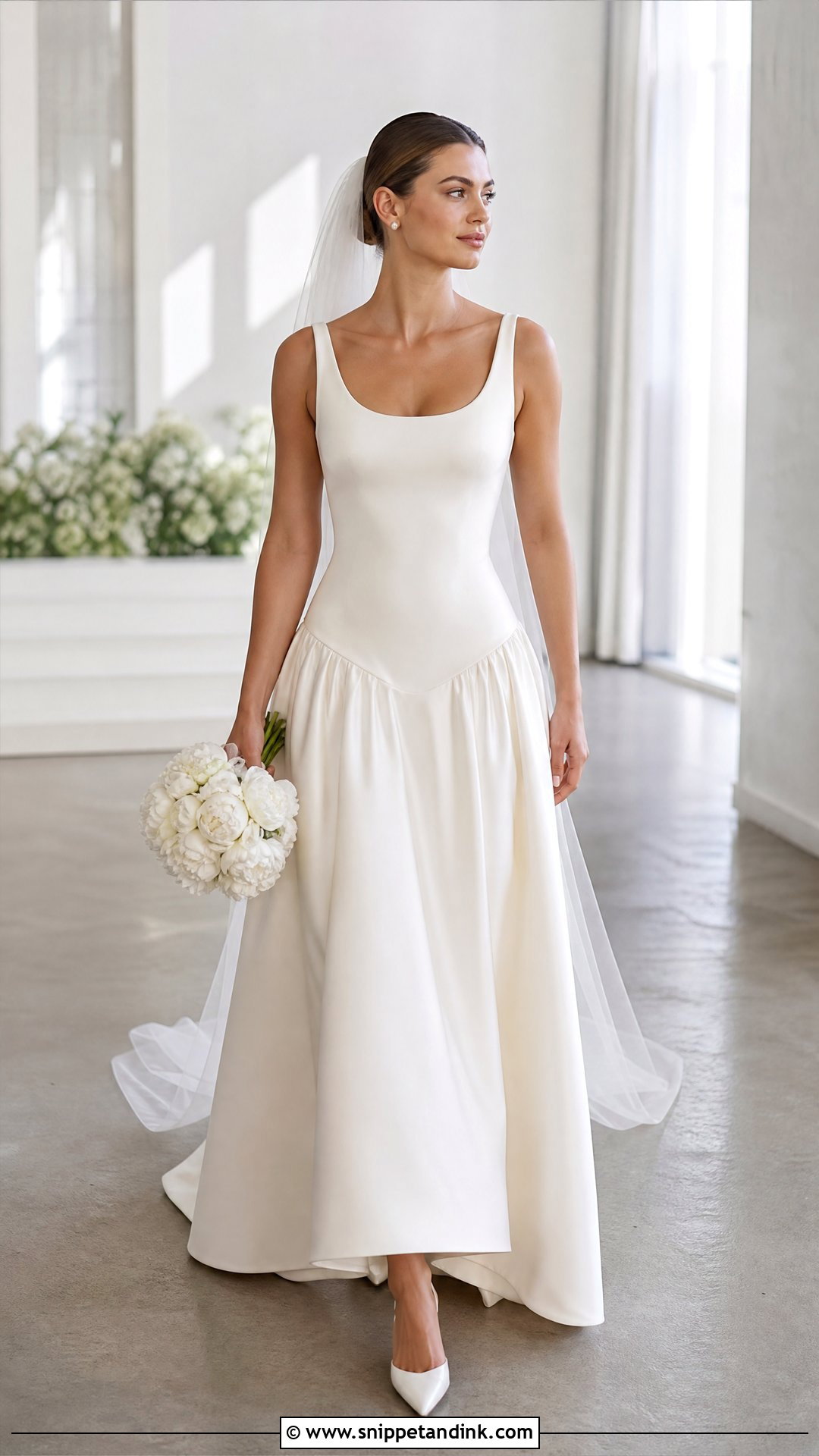 Scoop Neck Wedding Dress - Snippet and Ink - 20 Wedding Dress Top Styles