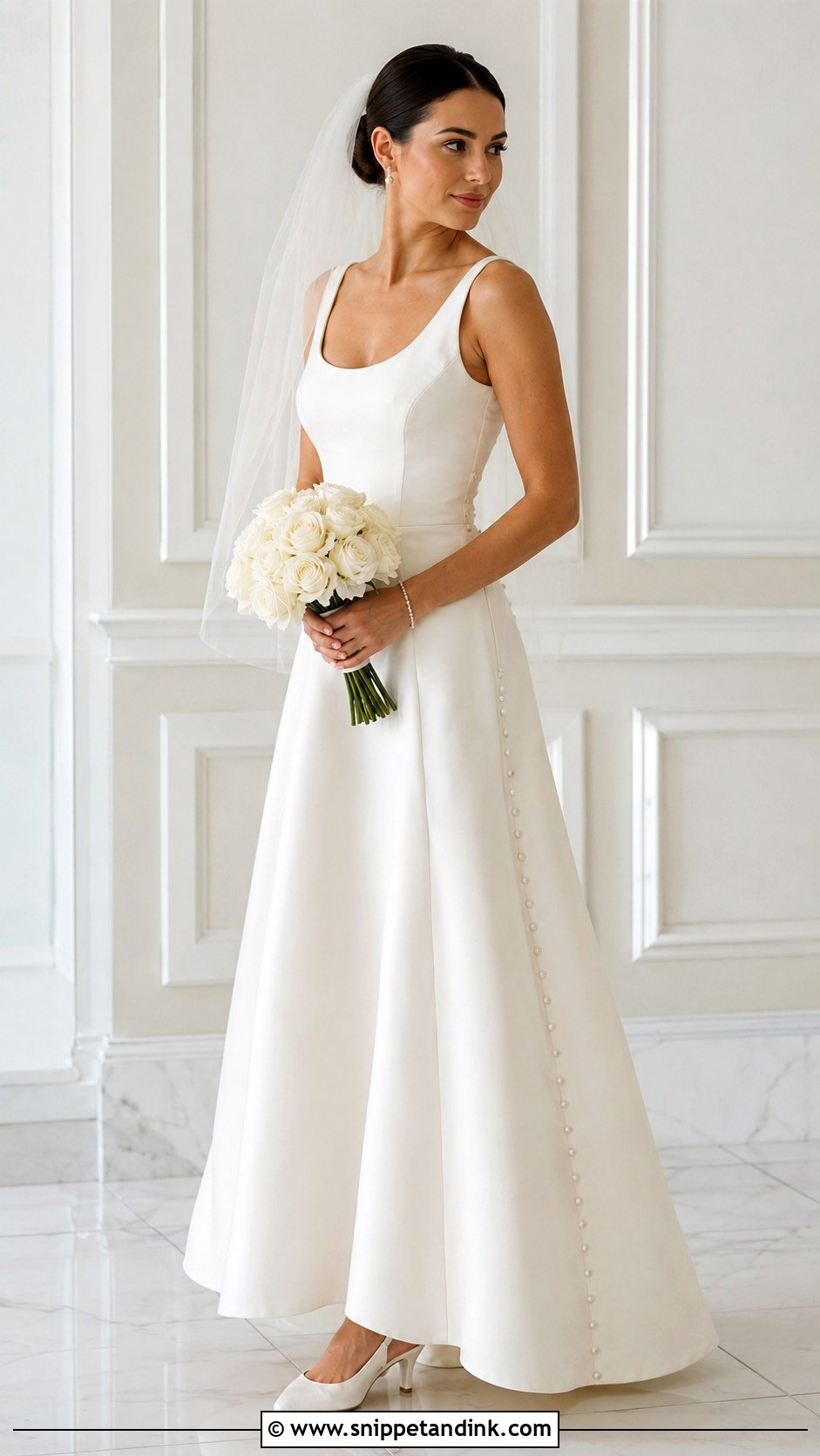 Scoop Neck Wedding Dress - Snippet and Ink - 20 90s Wedding Dresses