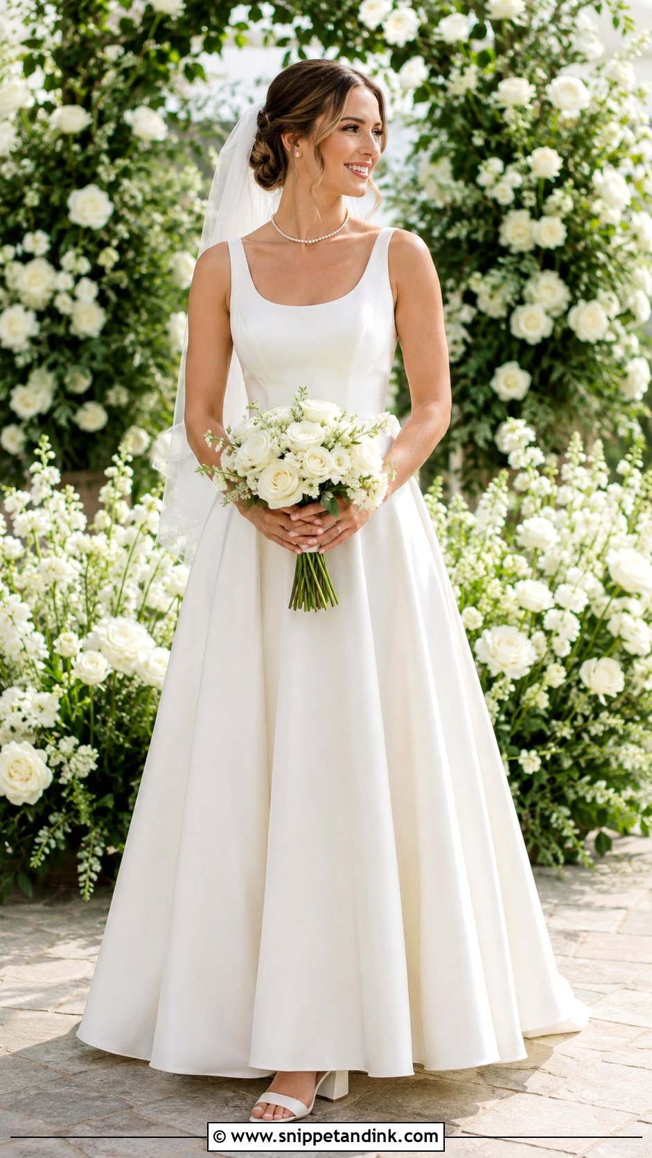Scoop Neck Wedding Dress - Snippet and Ink - 20 Classic Timeless Wedding Dresses
