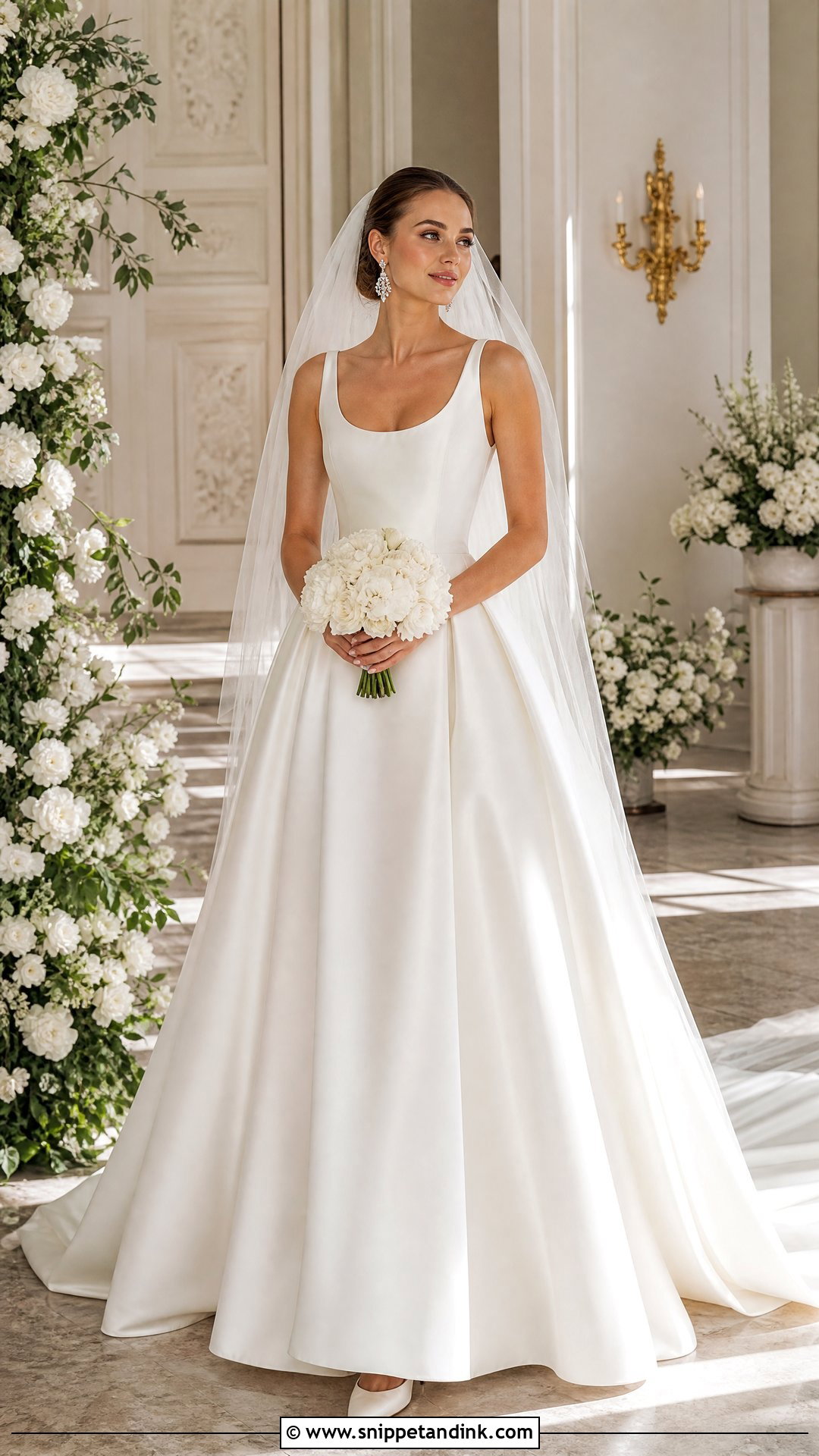 Scoop Neck Wedding Dress - Snippet and Ink - 20 Feminine Wedding Dress Ideas