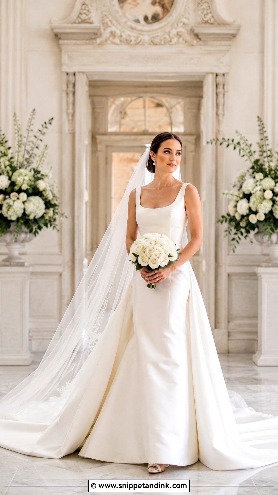 Scoop Neck Wedding Dress With Train - Snippet and Ink - 25 Scoop Neck Wedding Dress Ideas