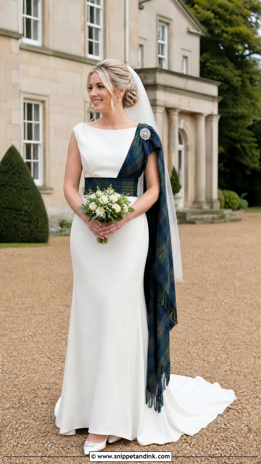 Scottish Tartan Bridal Dress - Snippet and Ink - 20 Traditional Bridal Dresses