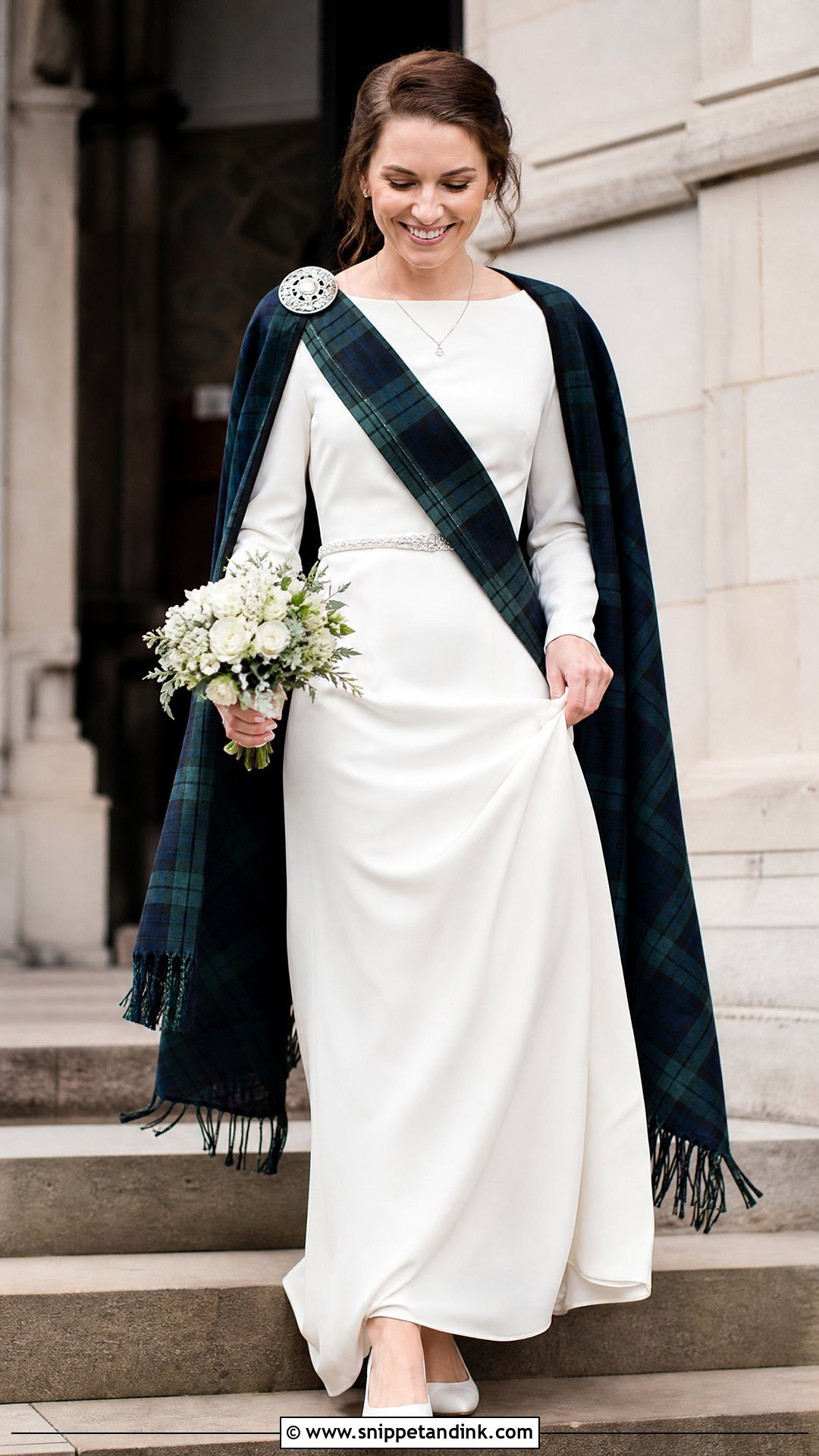 Scottish Tartan Bridal Gown - Snippet and Ink - 20 Traditional Marriage Dress Ideas