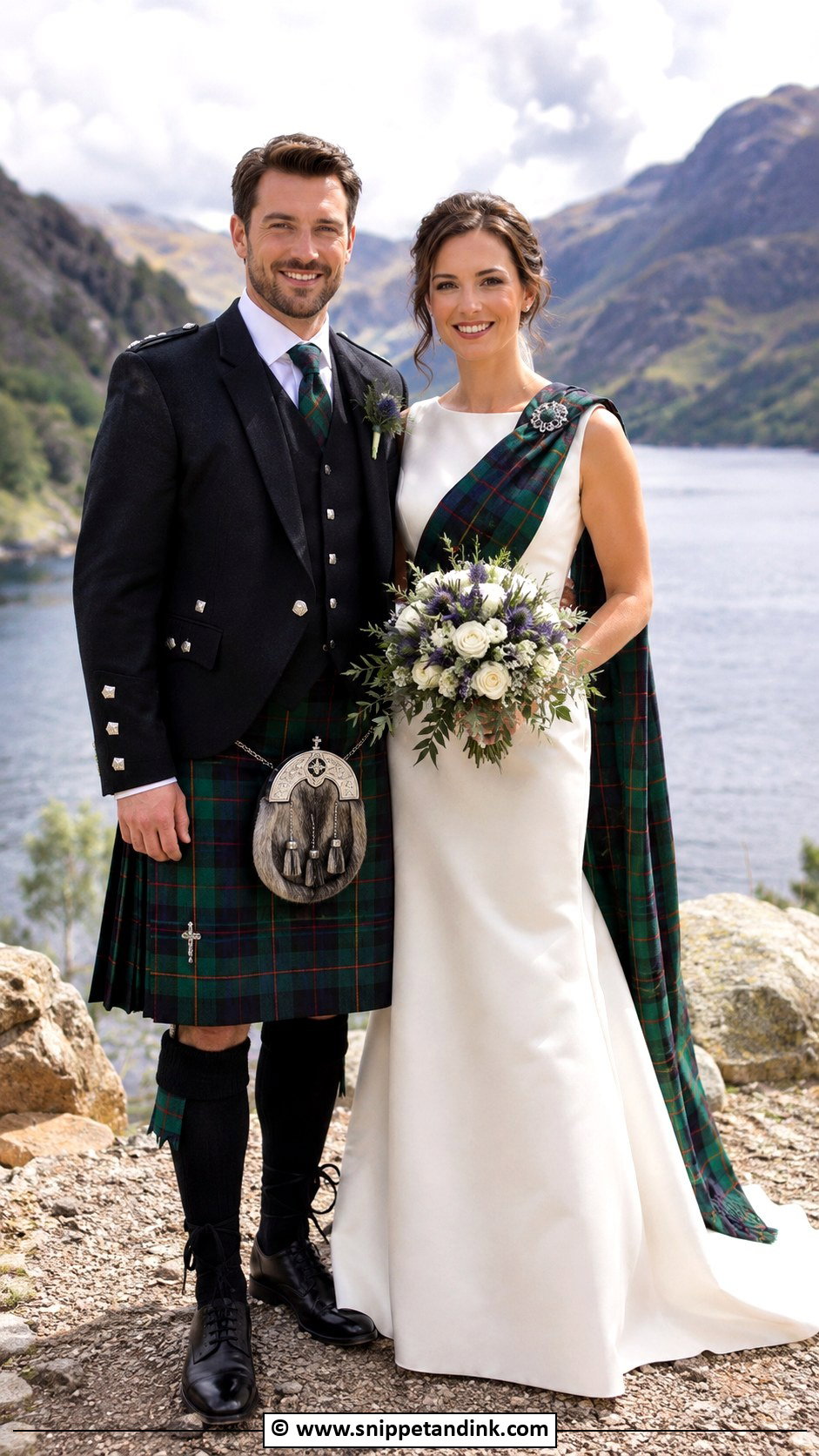Scottish Tartan Wedding Attire - Snippet and Ink - 35 Traditional Wedding Attire Ideas