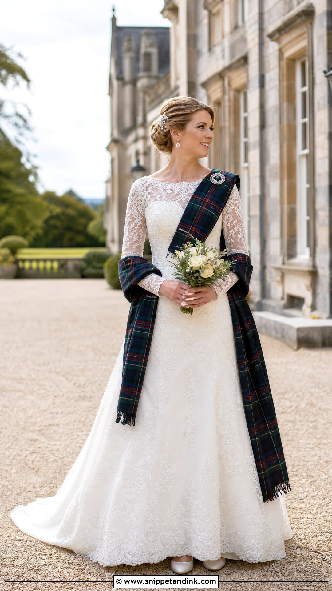 Scottish Tartan Wedding Dress - Snippet and Ink - 20 Traditional Wedding Dress for Bride Ideas