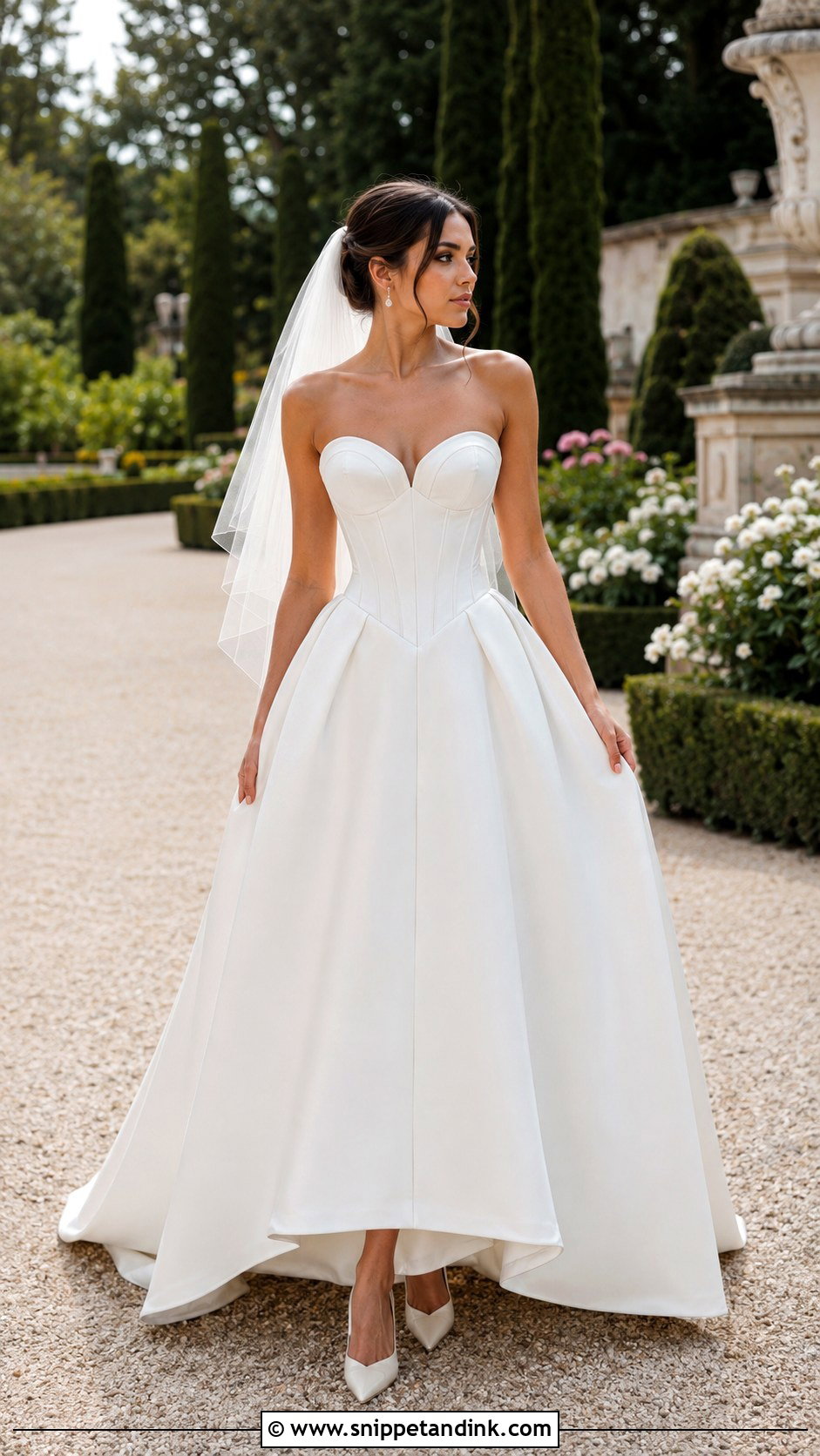 Sculpted Corset A Line Wedding Dress - Snippet and Ink - 20 Modern Chic Wedding Dress Ideas