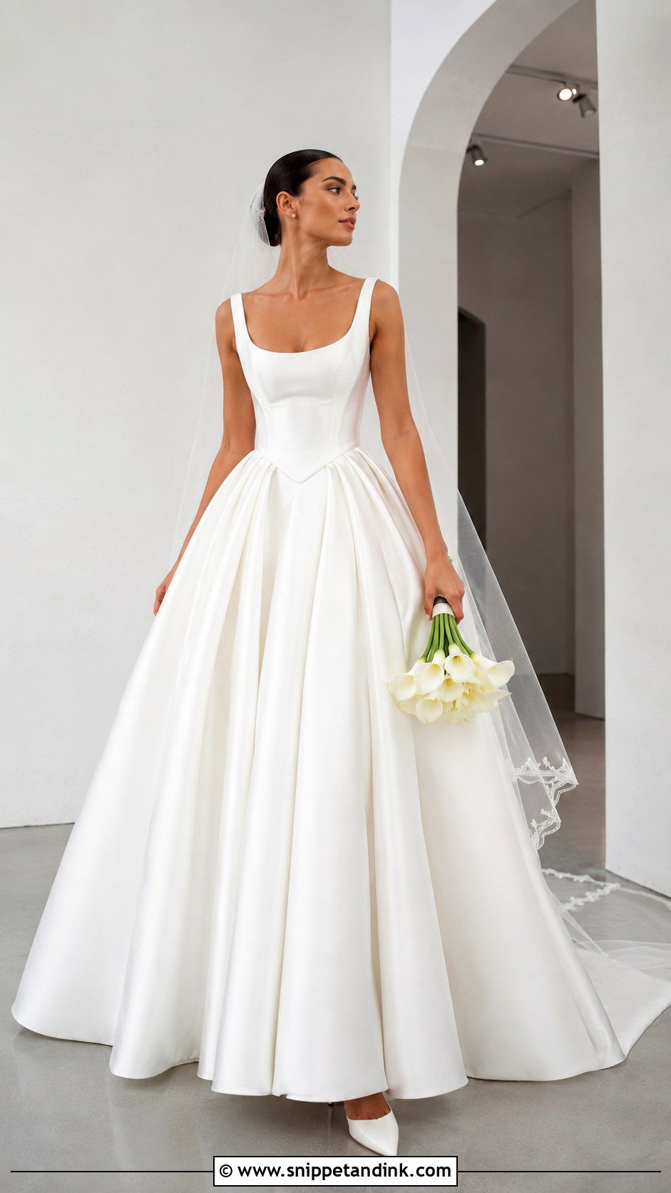 Sculpted Satin Wedding Gown - Snippet and Ink - 20 Haute Couture Wedding Gowns