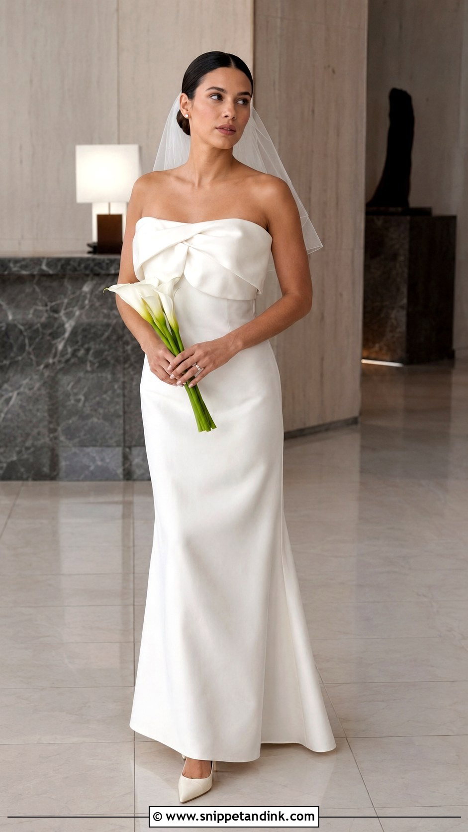 Sculptural Bow Bodice Wedding Dress - Snippet and Ink - 20 Big Bow Wedding Dress Ideas