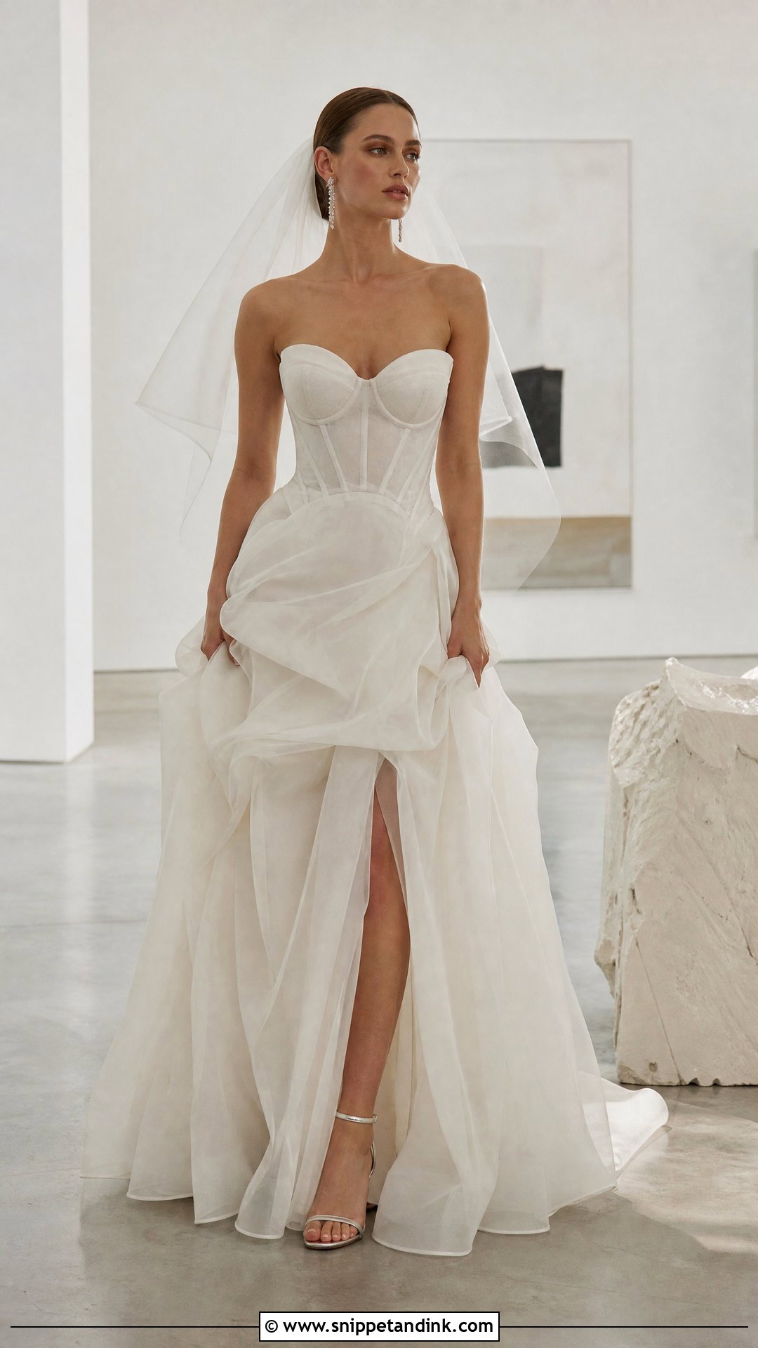 Sculptural Corset Organza Wedding Dress - Snippet and Ink - 20 Unique Modern Wedding Dress Ideas