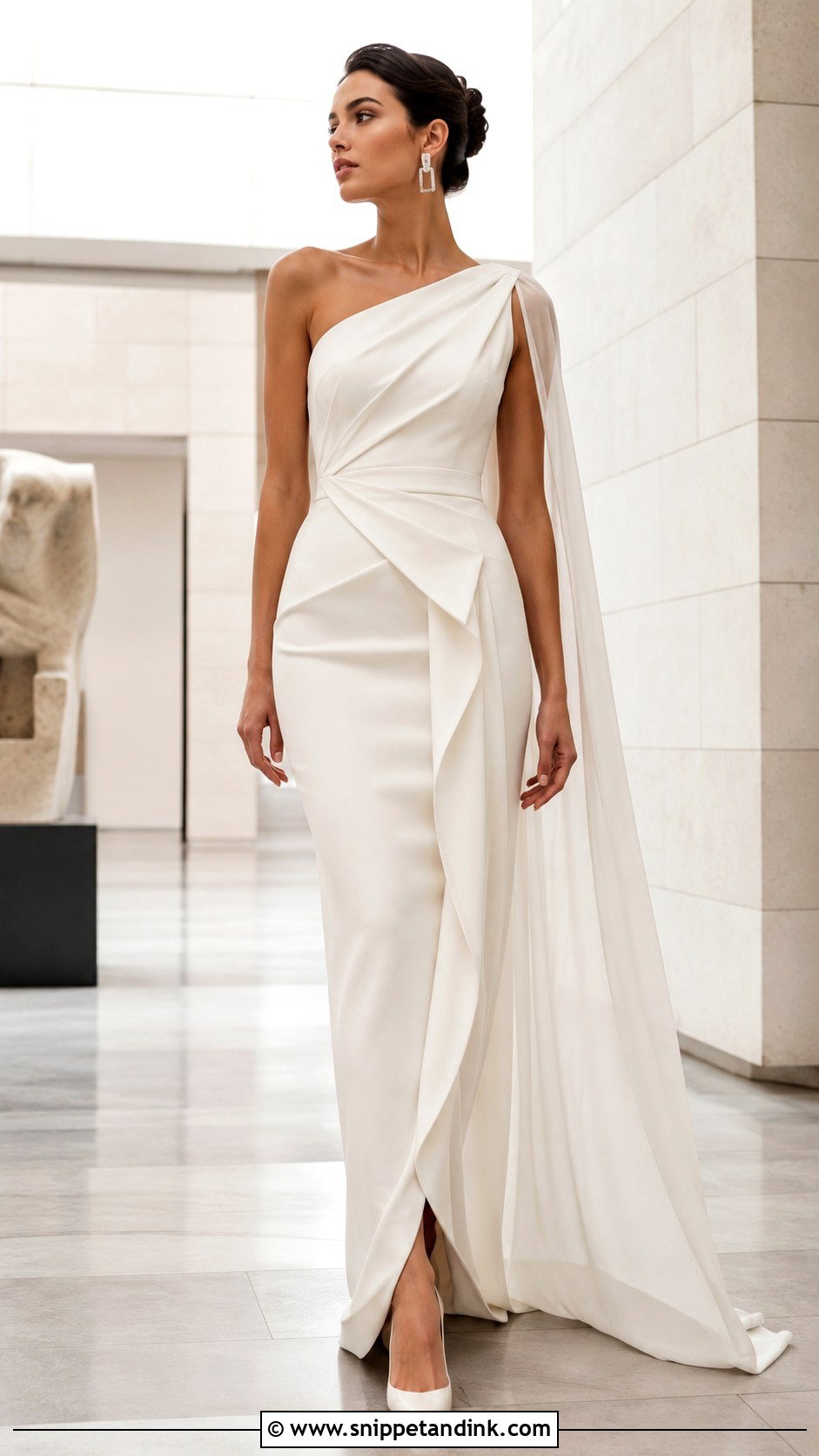 Sculptural Draped Wedding Dress - Snippet and Ink - 20 Unique Wedding Dresses 2025