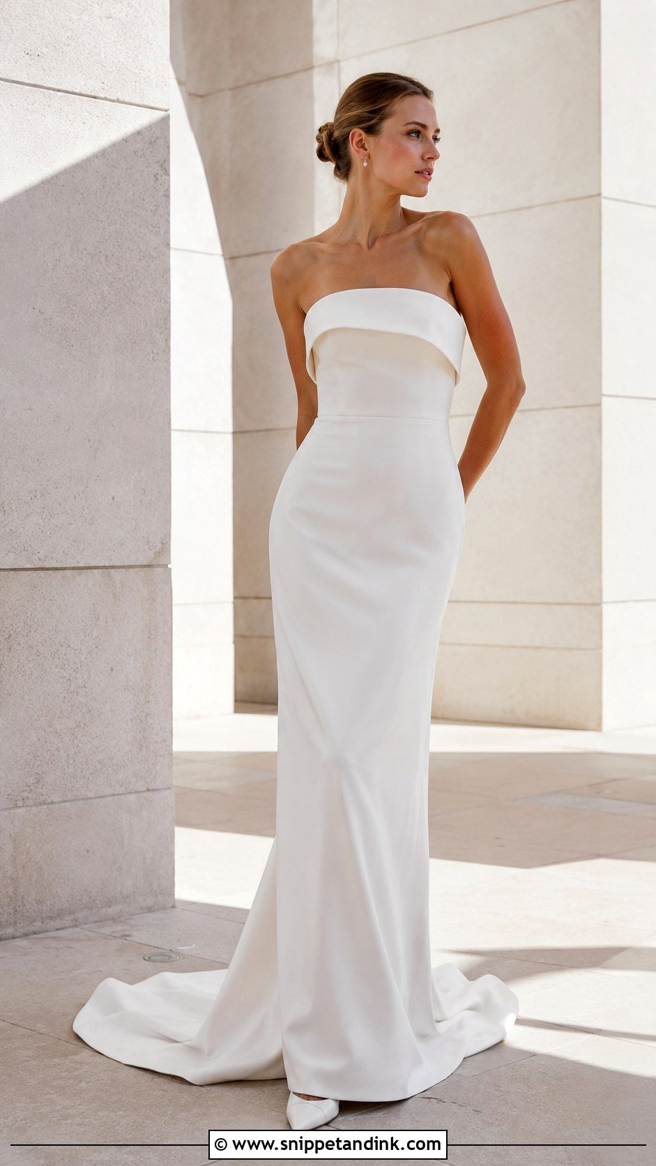 Sculptural Neckline Wedding Dress - Snippet and Ink - 20 Simple Unique Wedding Dresses